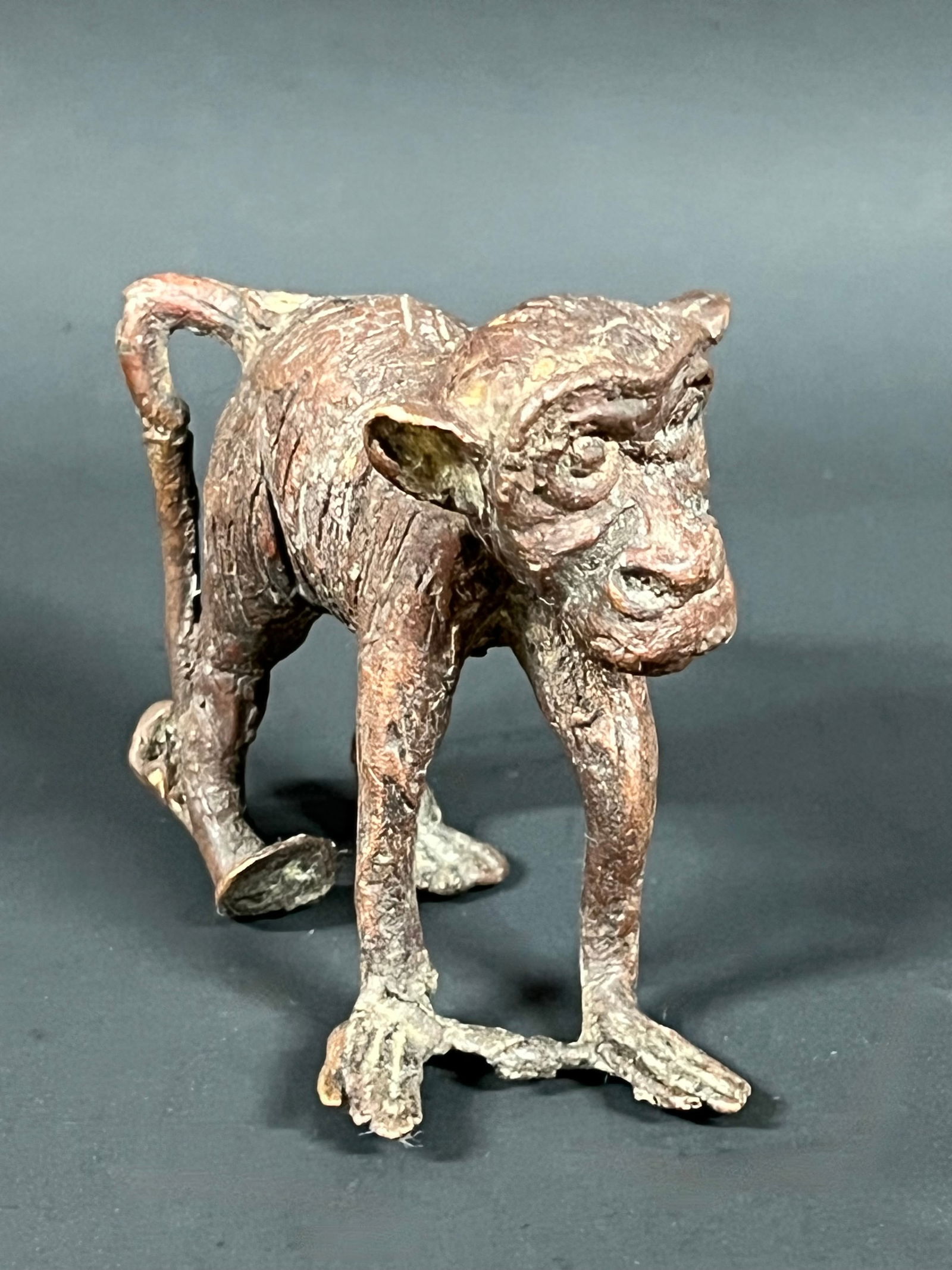 Bronze Monkey Sculpture - 7