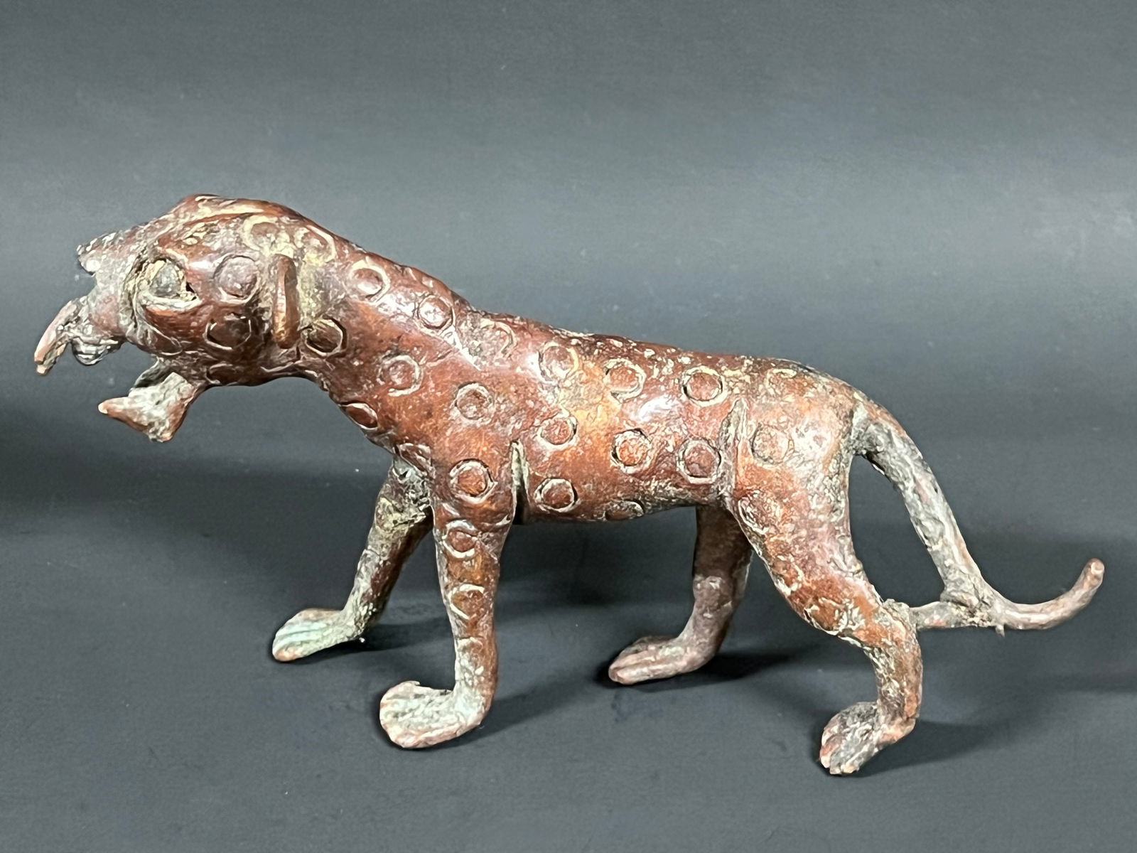 Bronze Leopard Sculpture - 3