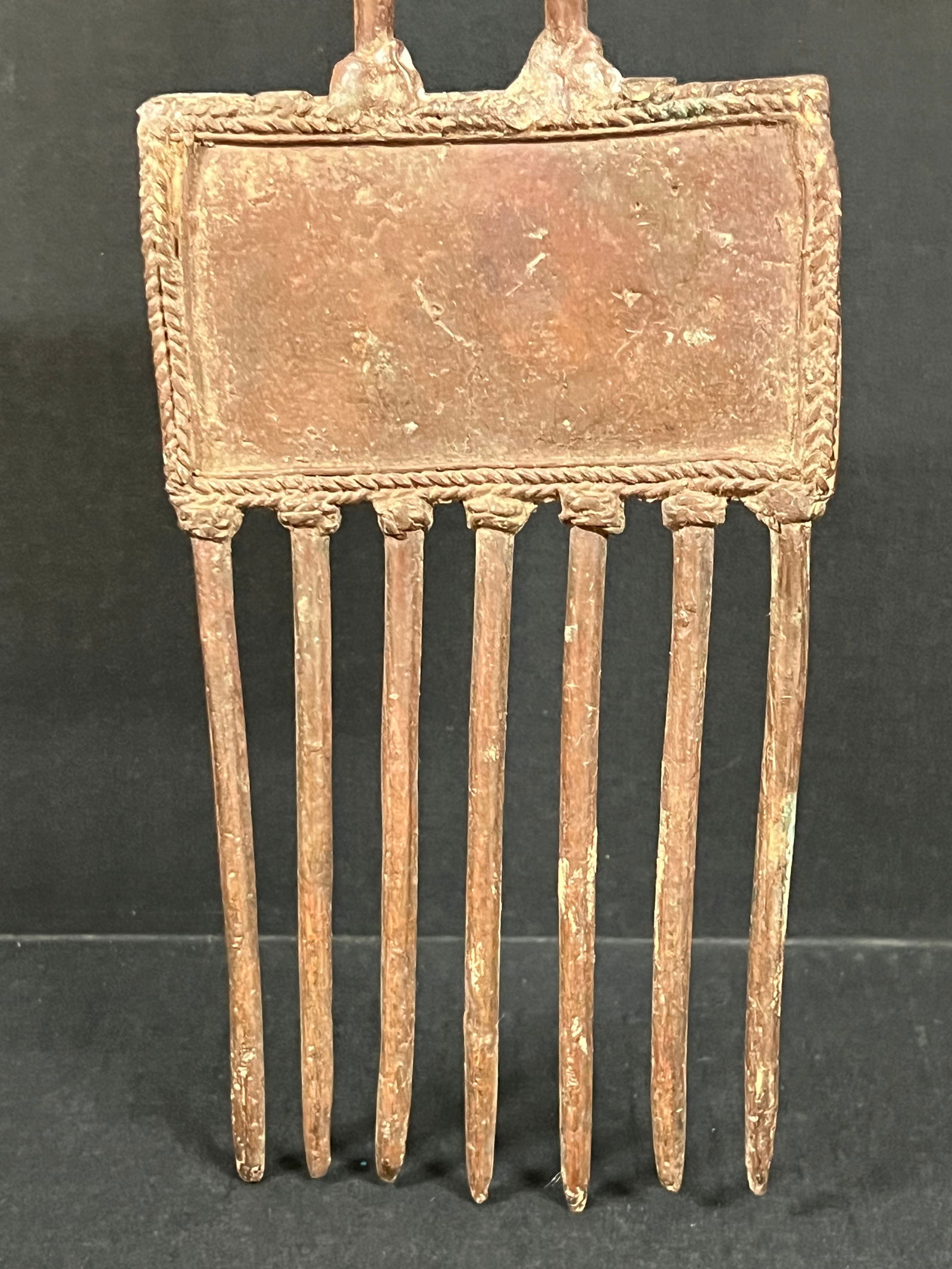 Dogon Bronze Comb - 8