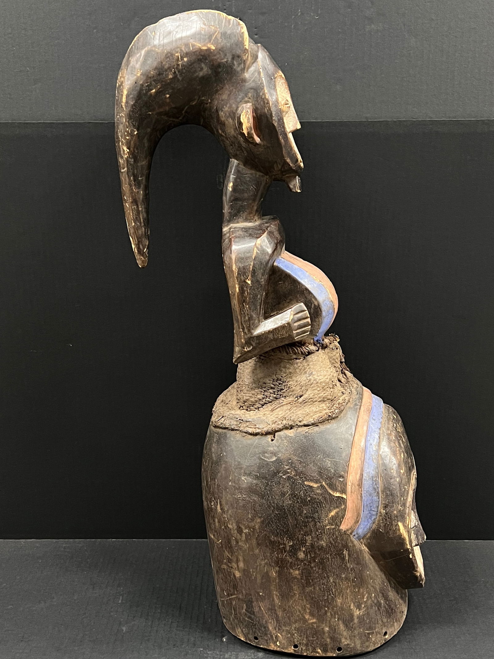 Large Kwele Helmet Mask - 4