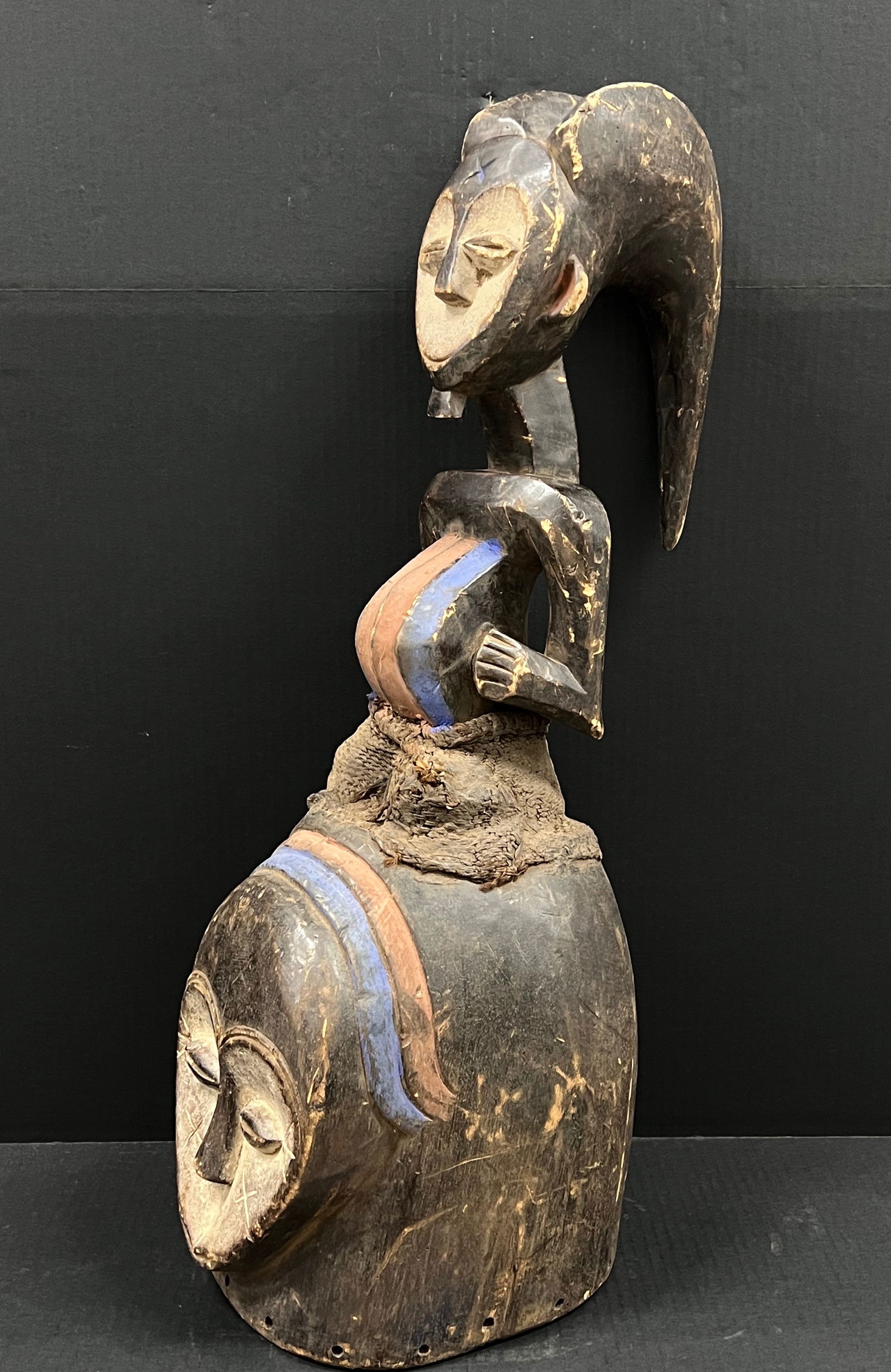 Large Kwele Helmet Mask - 8