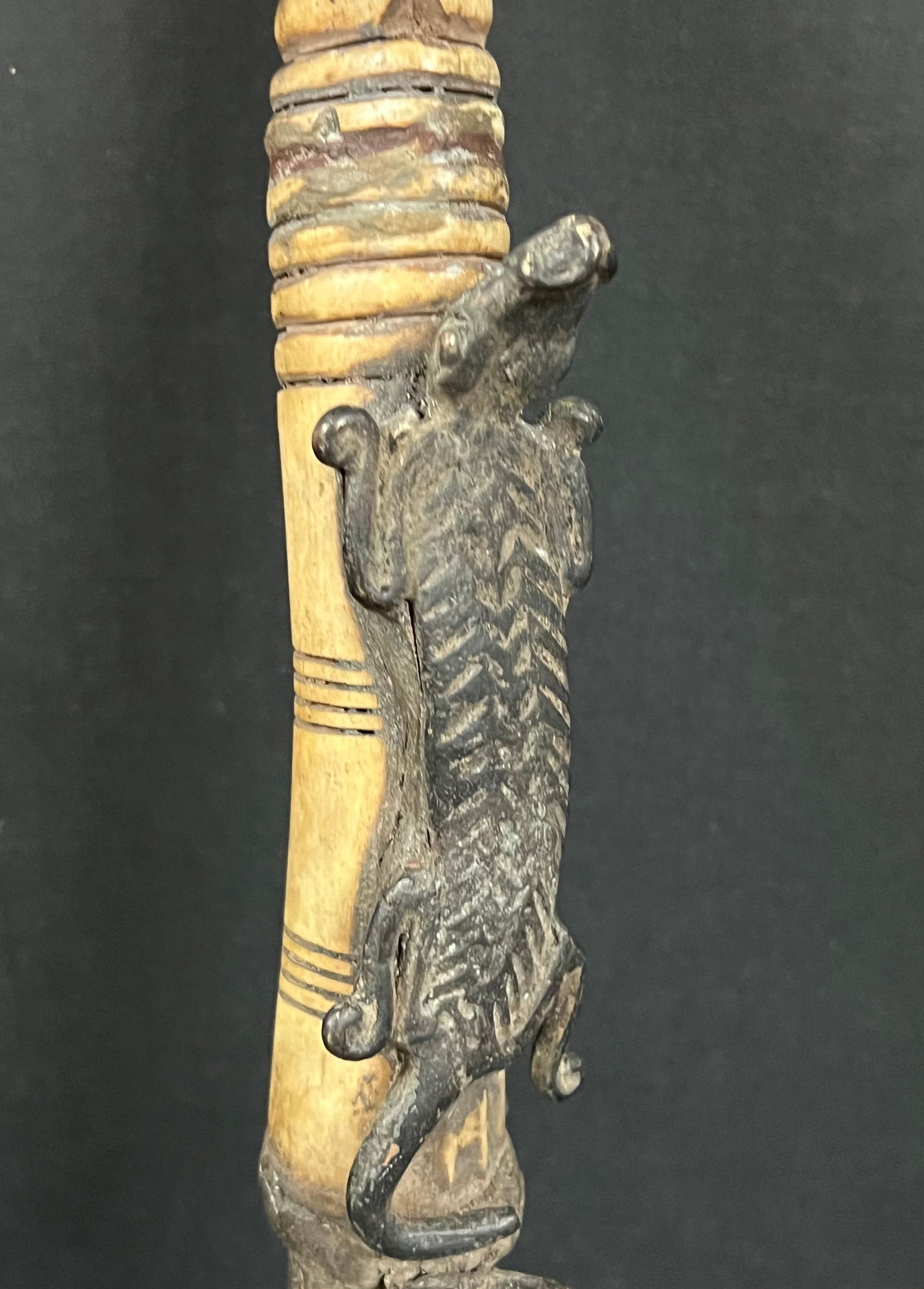 Chokwe Bronze and Bone Pipe - 7