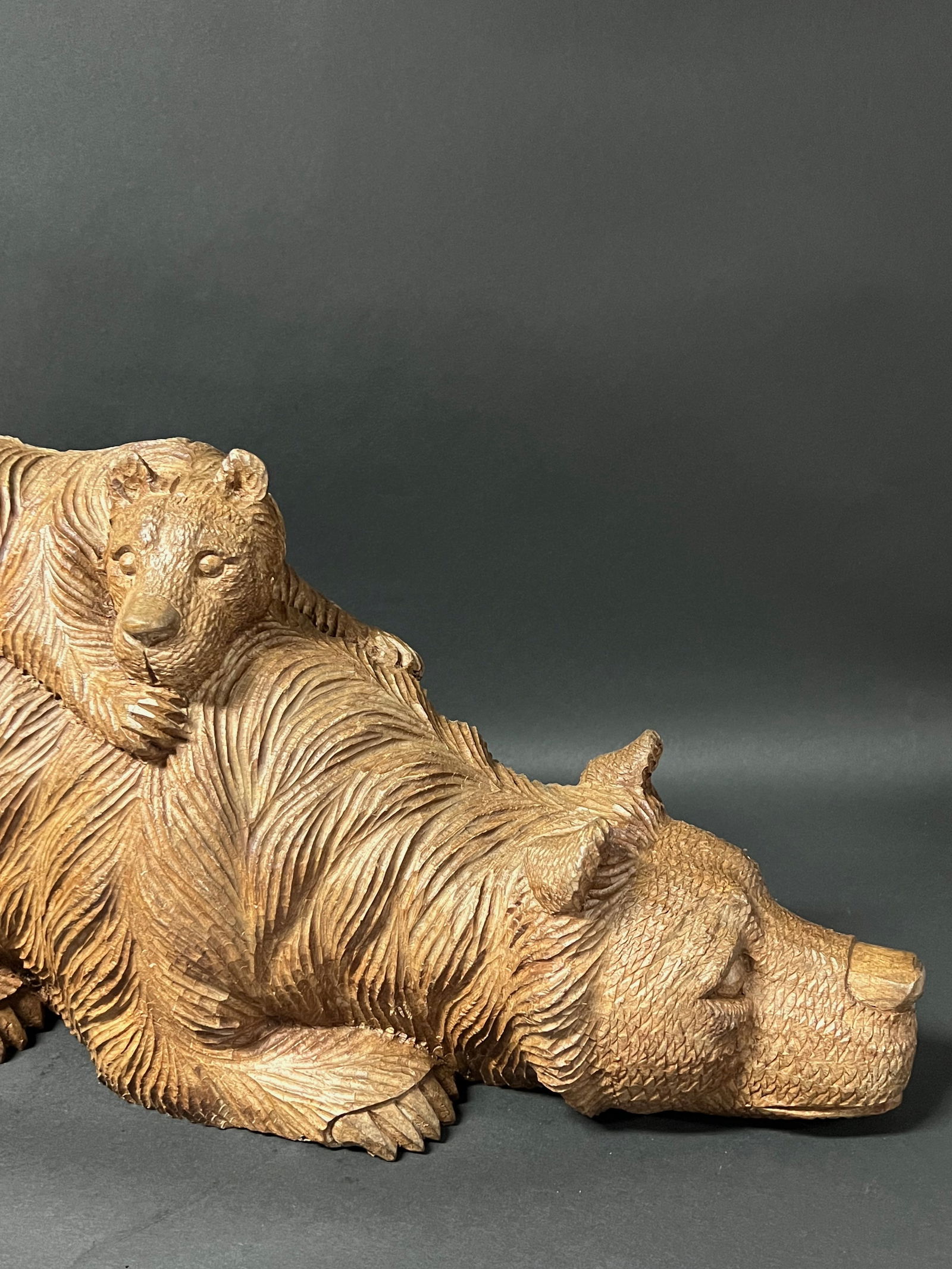 Large Bear with Cub Sculpture - 2