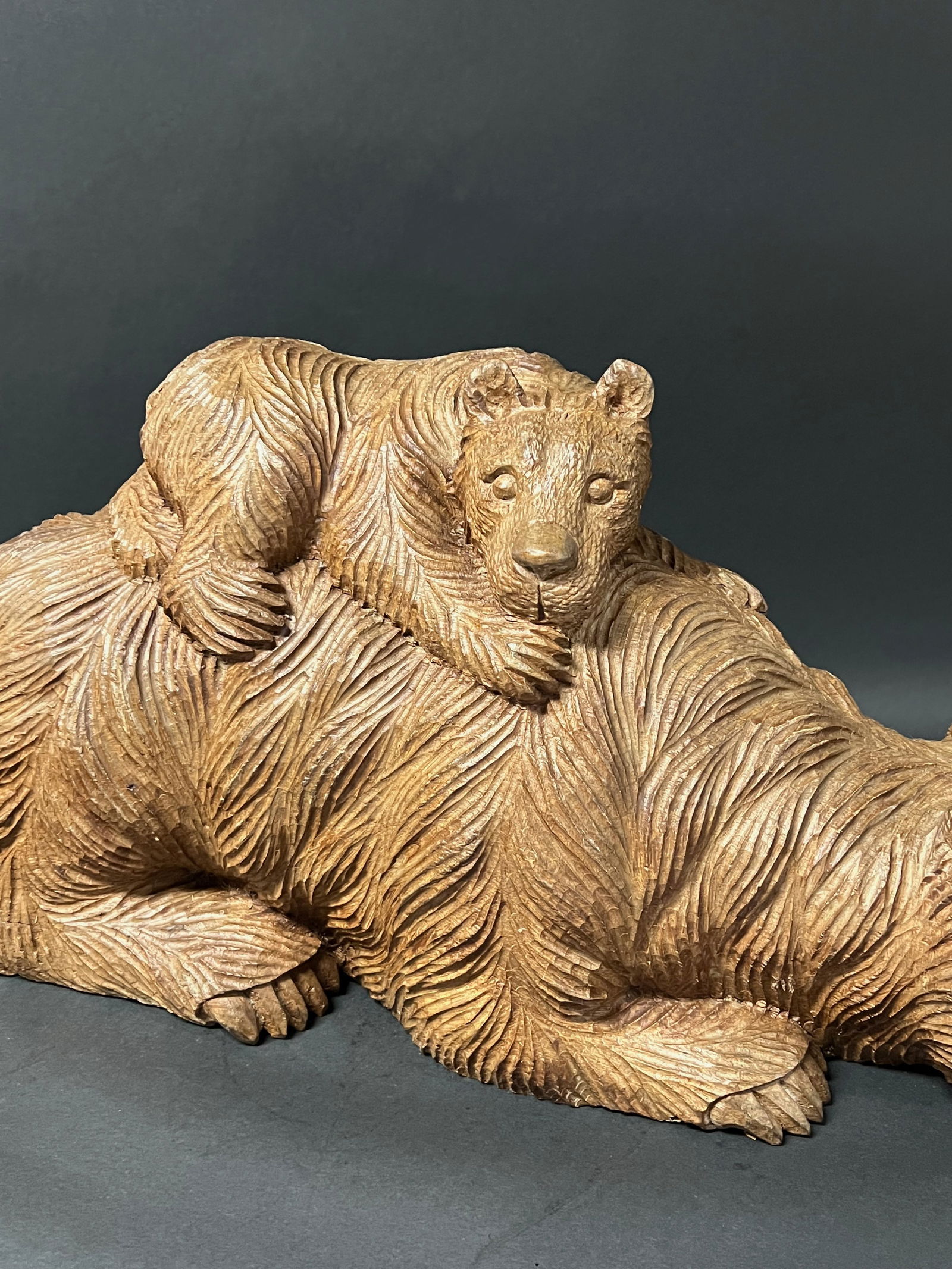 Large Bear with Cub Sculpture - 3