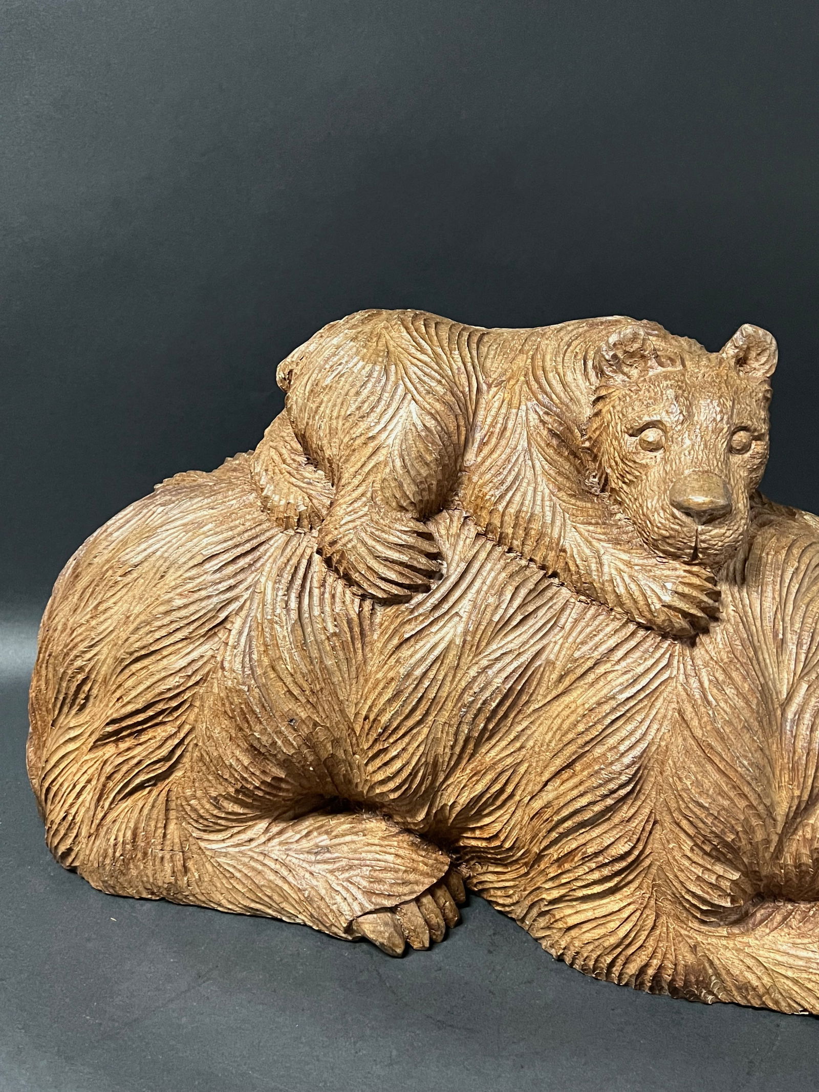 Large Bear with Cub Sculpture - 4