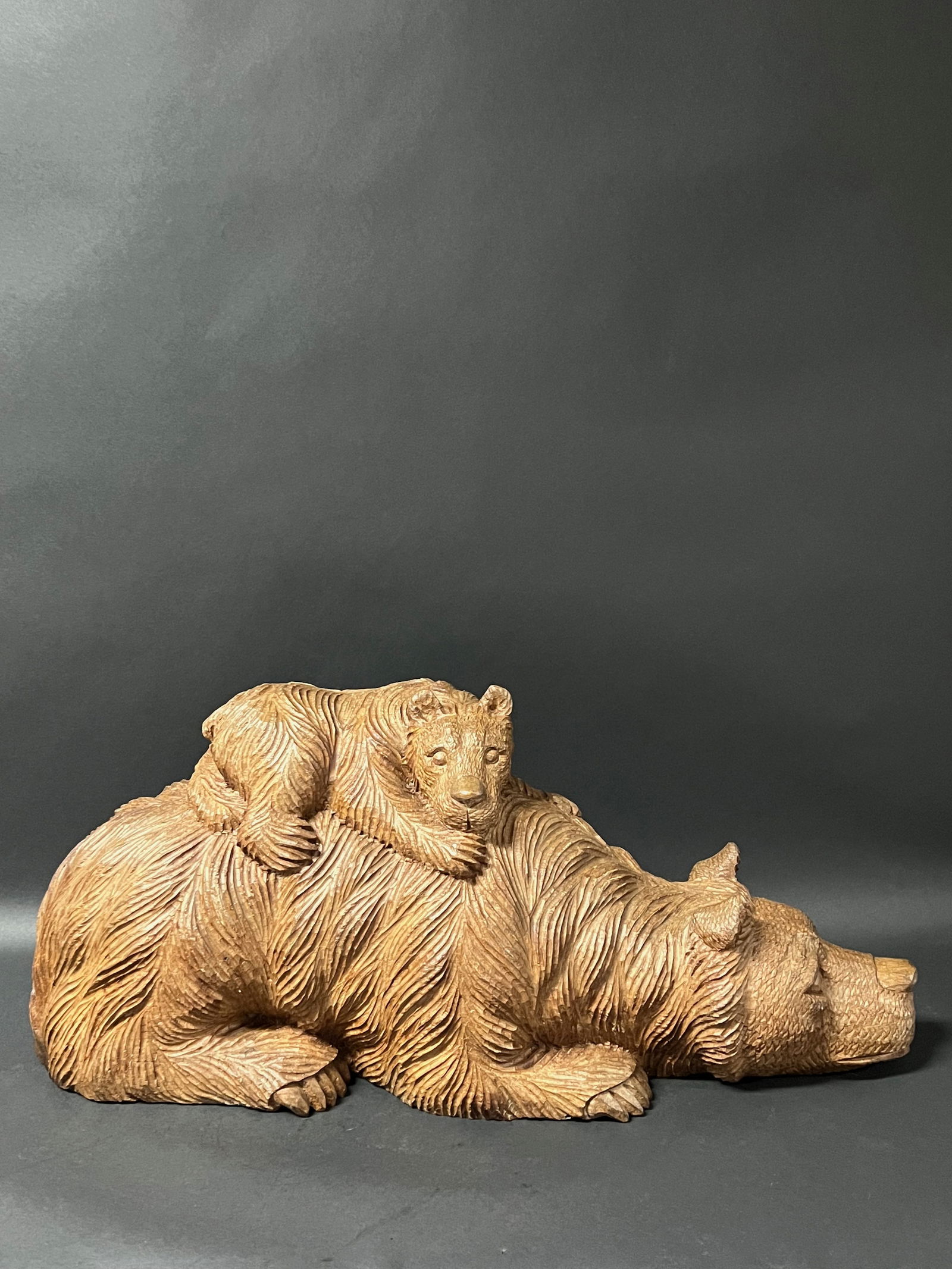 Large Bear with Cub Sculpture - 5
