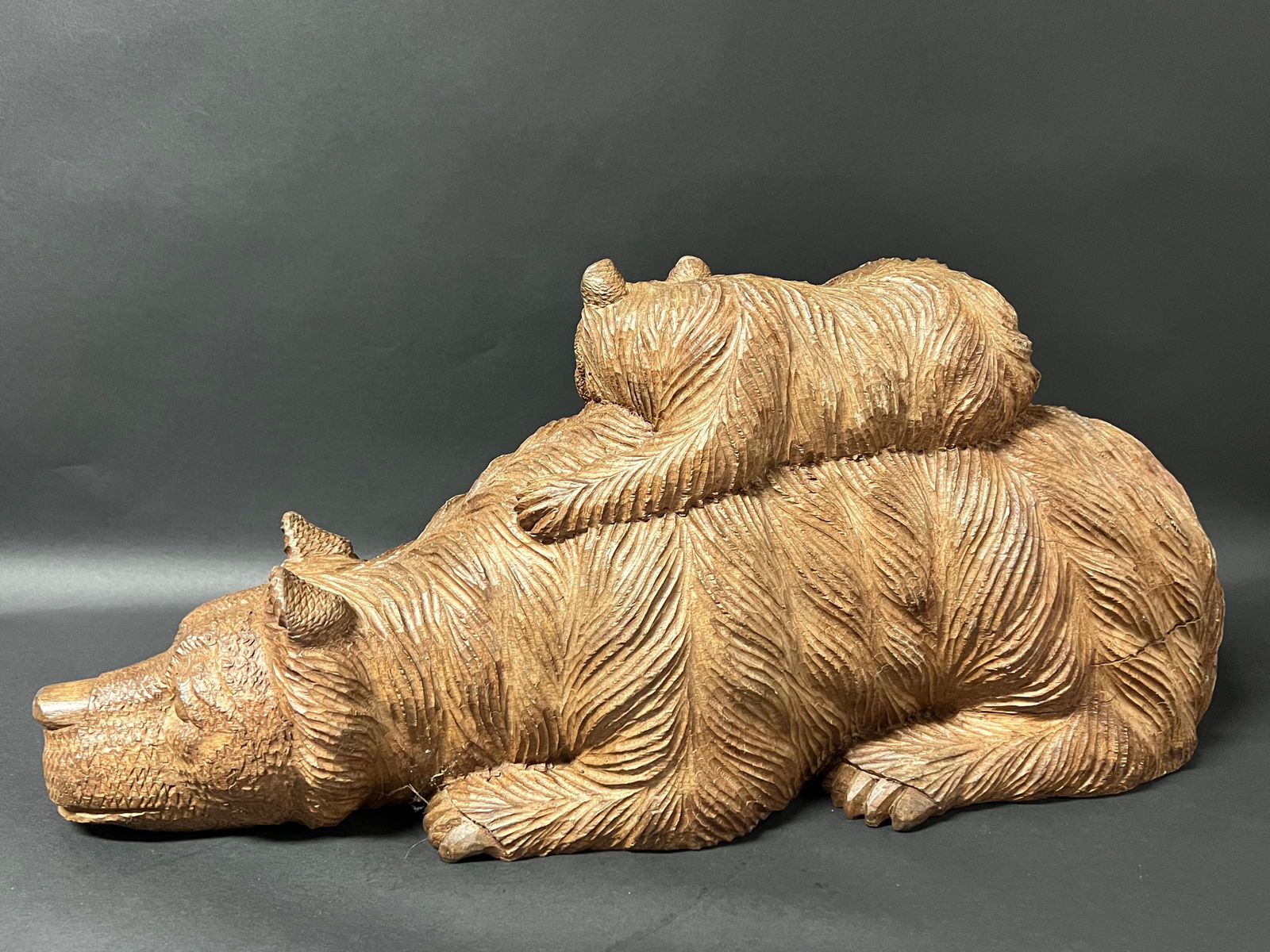 Large Bear with Cub Sculpture - 8