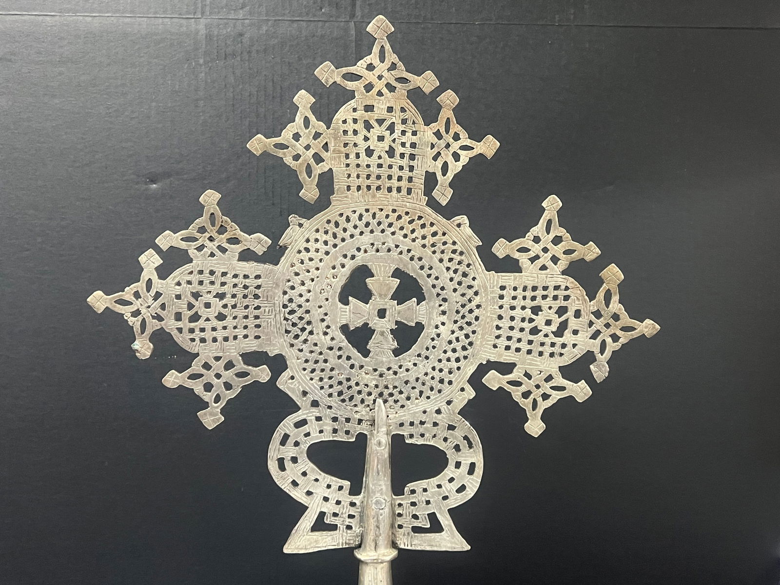 Large Ethiopian Processional Coptic Cross - 2