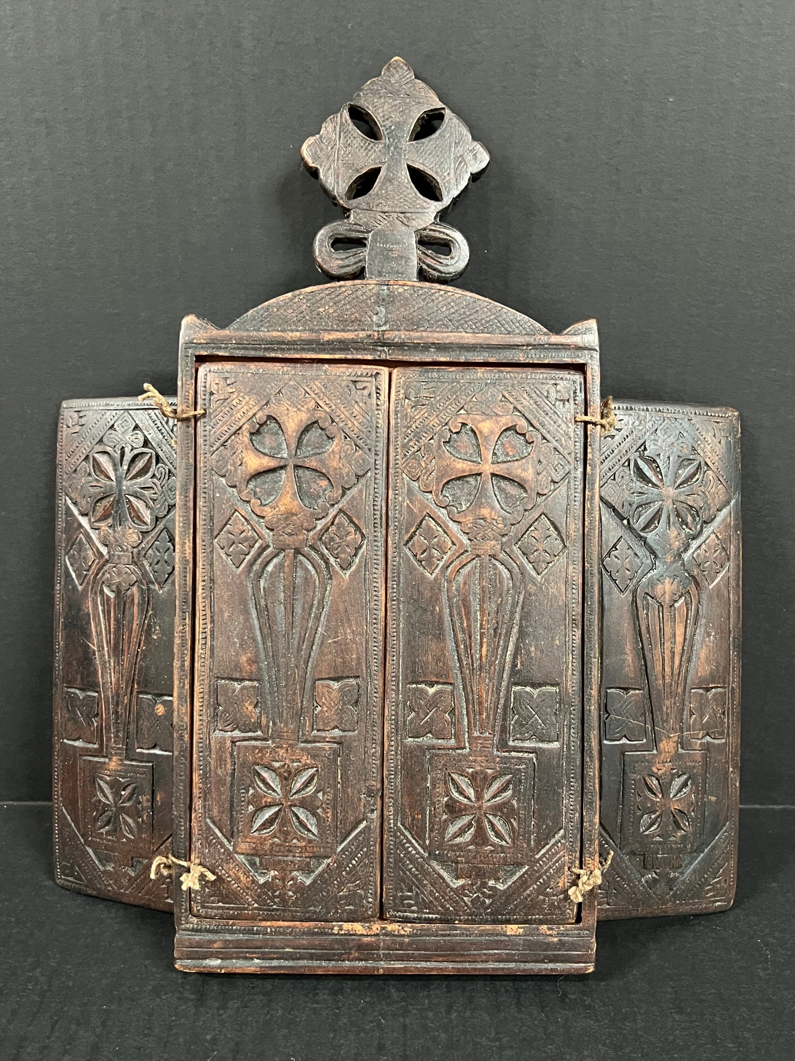 Ethiopian Coptic Triptych Icon - 6