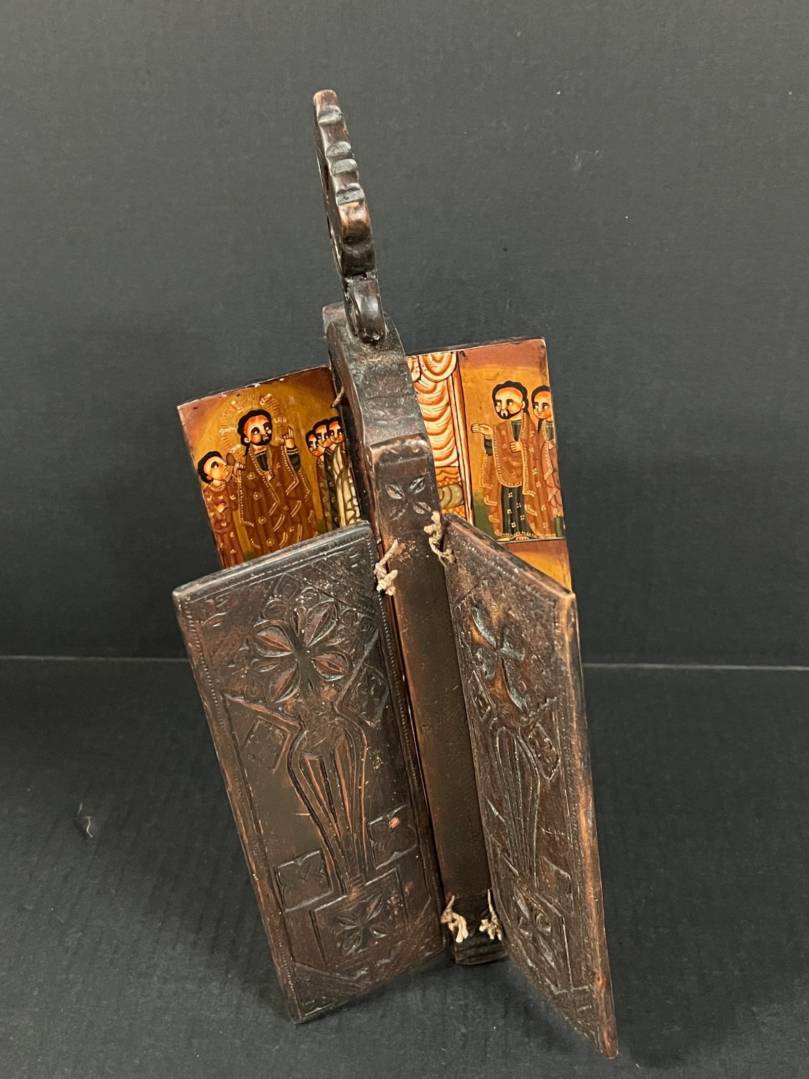 Ethiopian Coptic Triptych Icon - 8