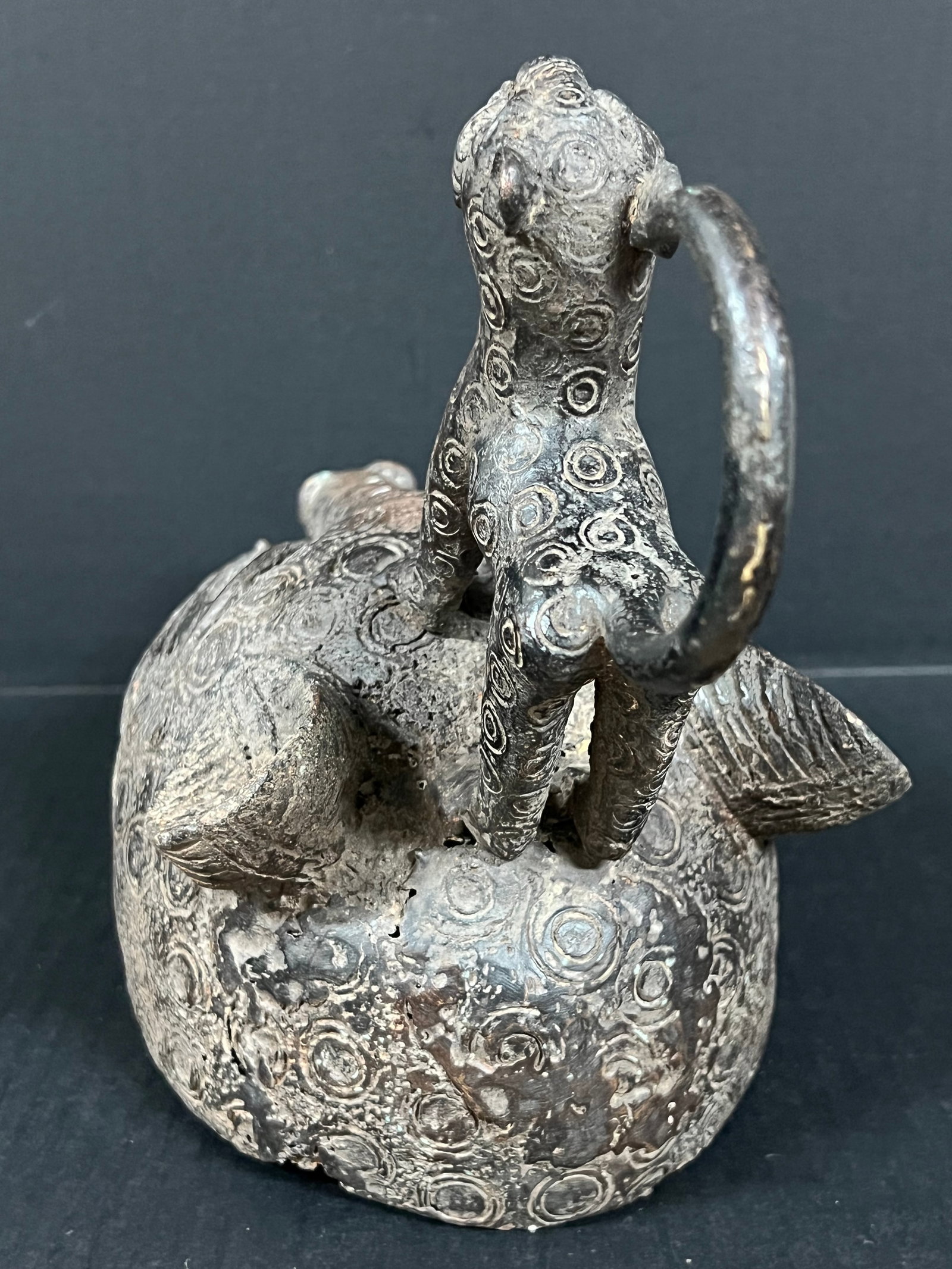 Bronze Benin Leopard Head - 6