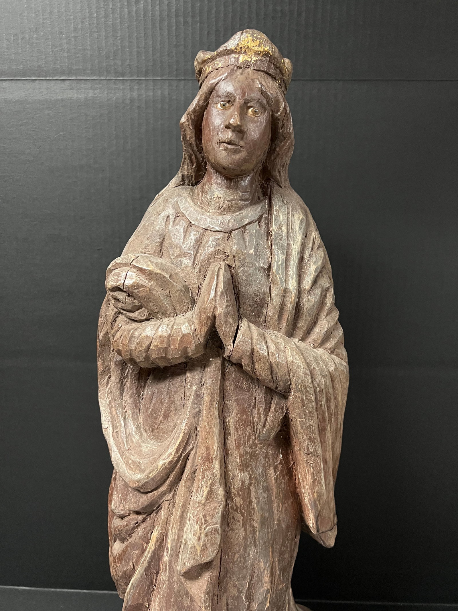 Carved Wood Blessed Virgin Mary - 2