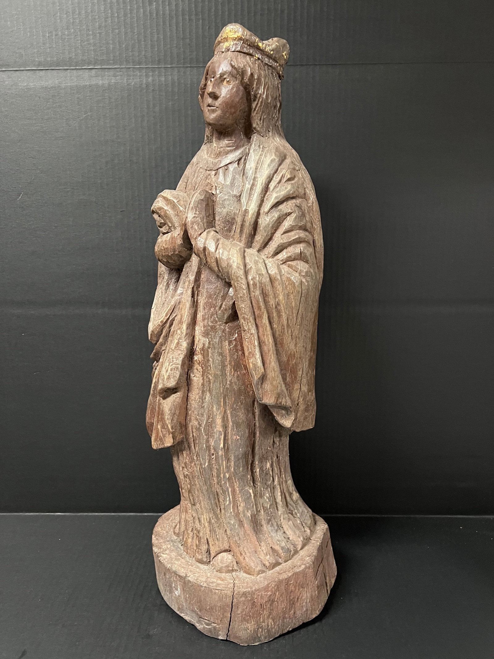 Carved Wood Blessed Virgin Mary - 5
