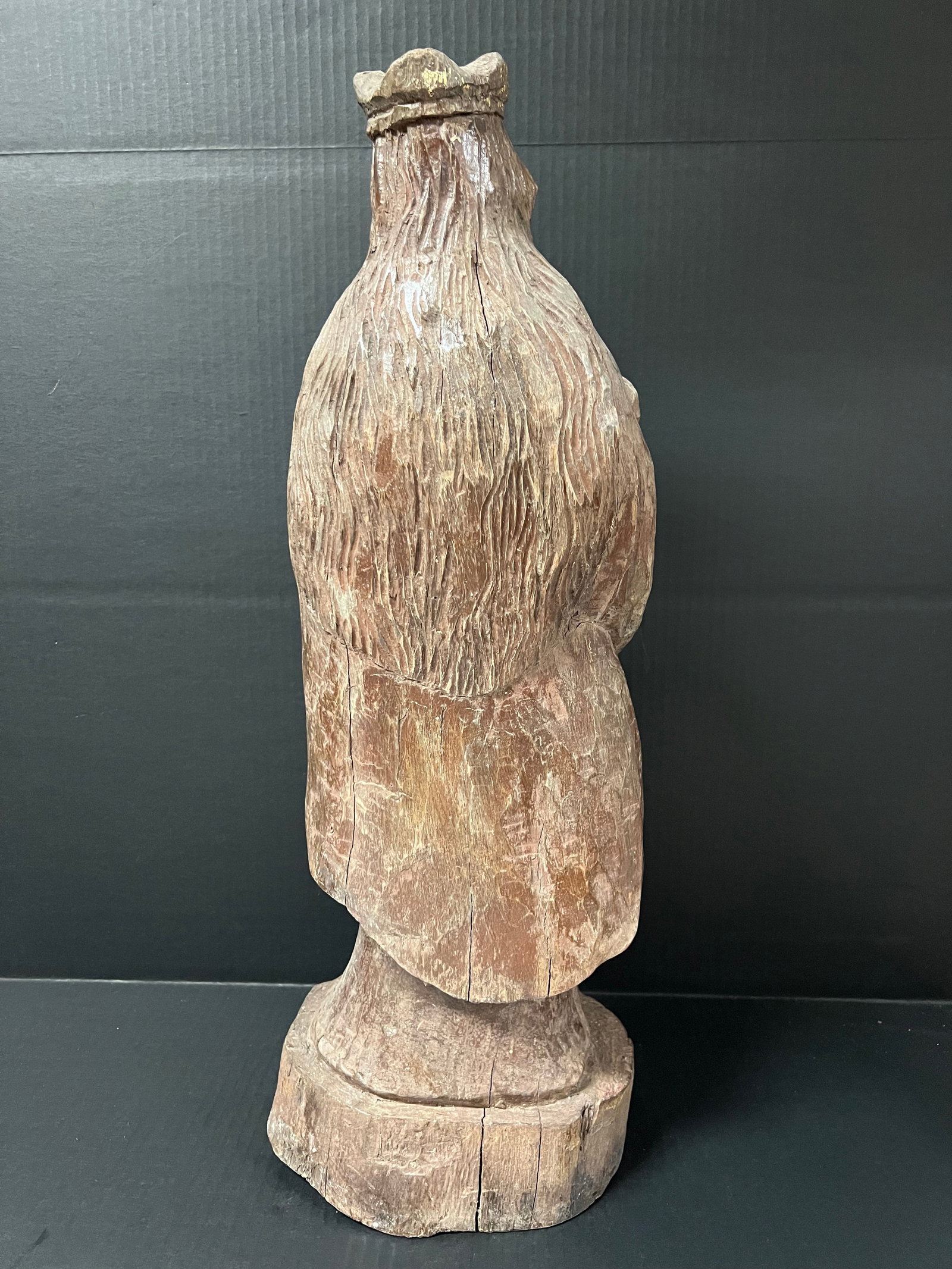 Carved Wood Blessed Virgin Mary - 6
