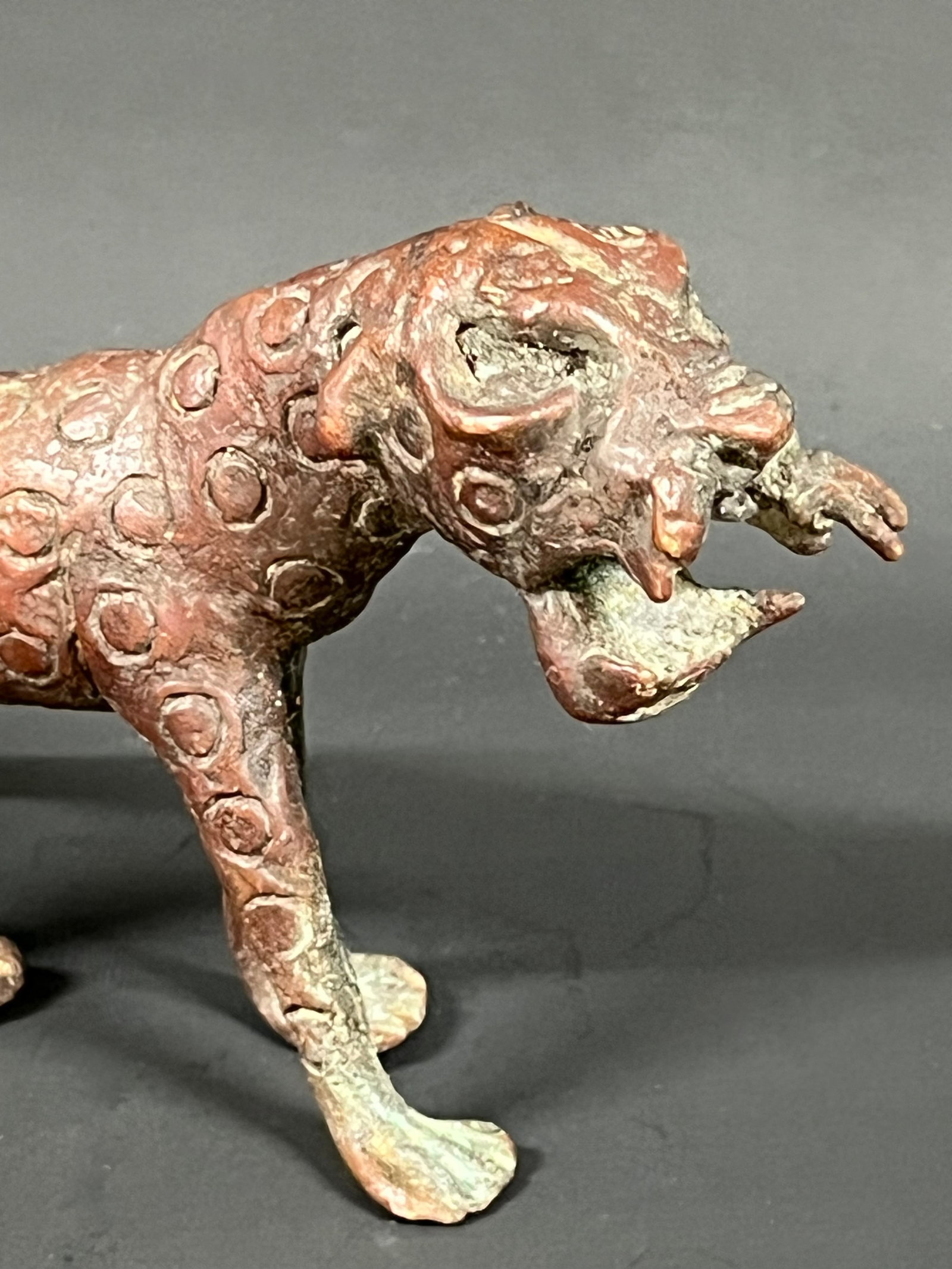 Bronze Leopard Sculpture - 4