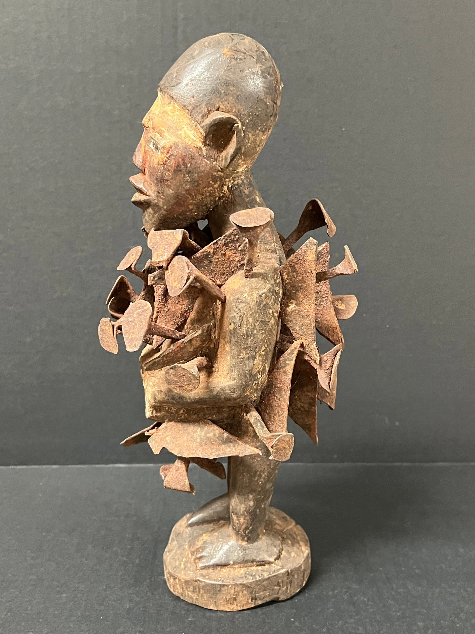Bacongo Nail Fetish Statue - 7