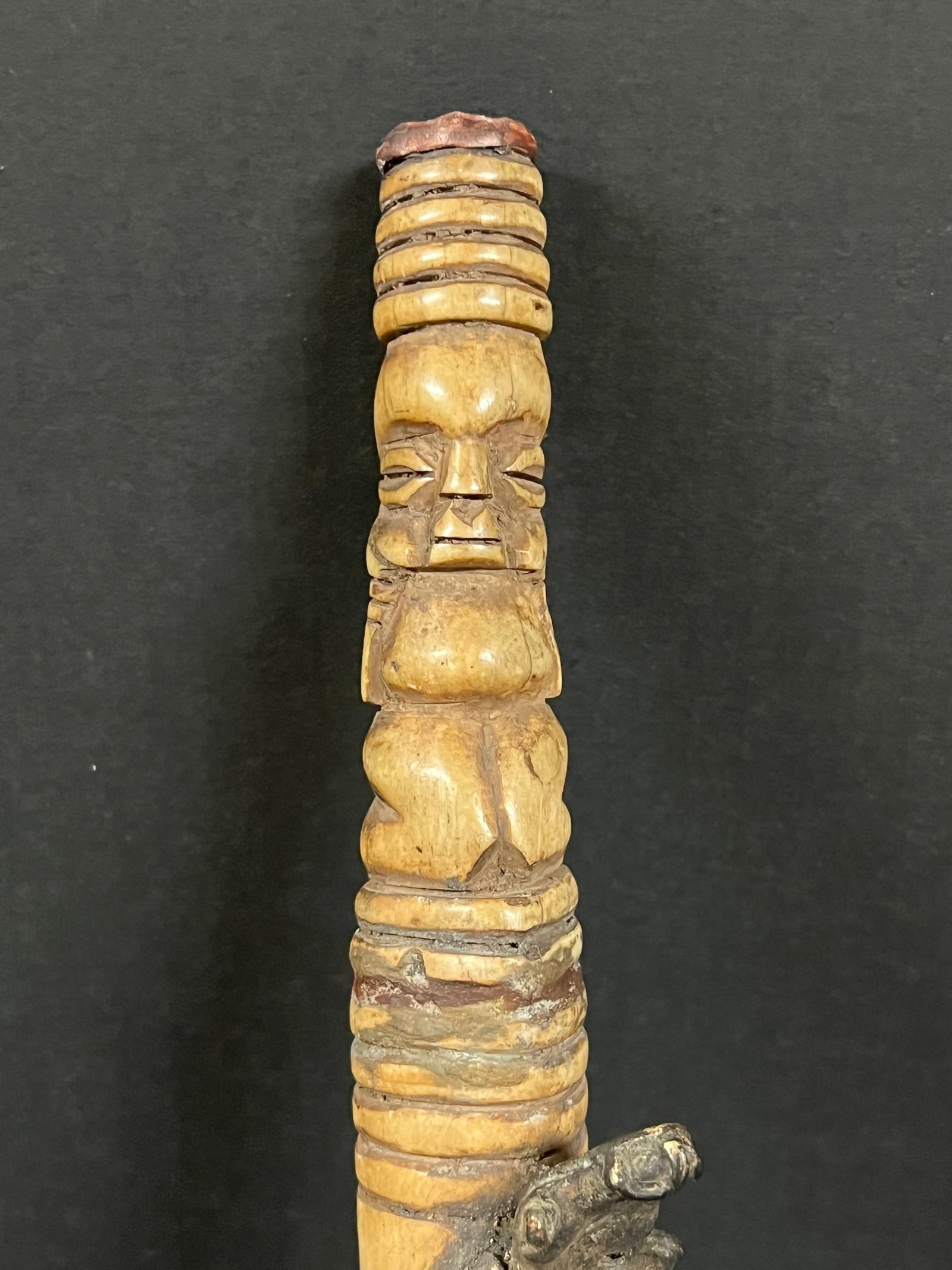 Chokwe Bronze and Bone Pipe - 7