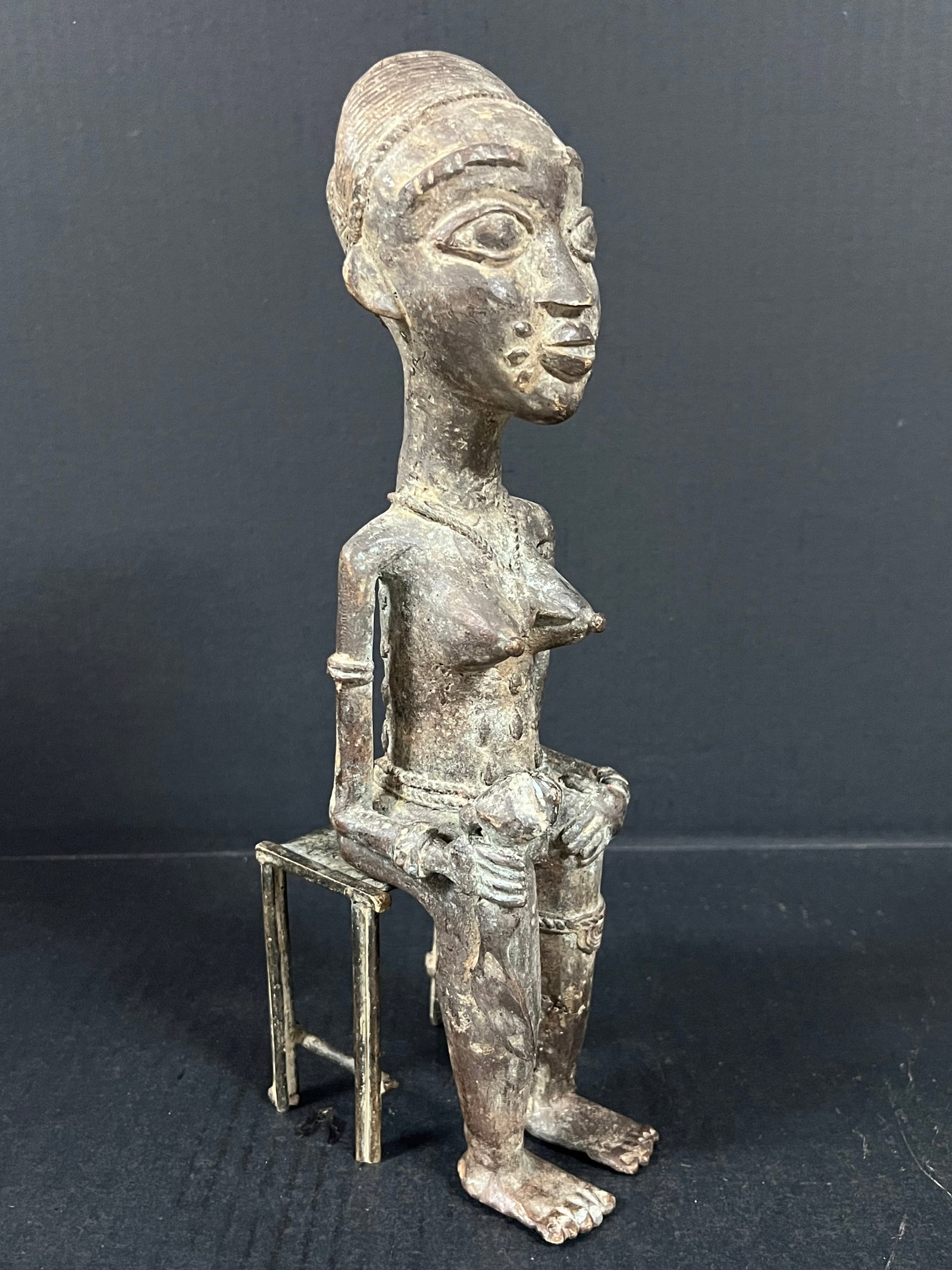 Benin Bronze Statue - 3