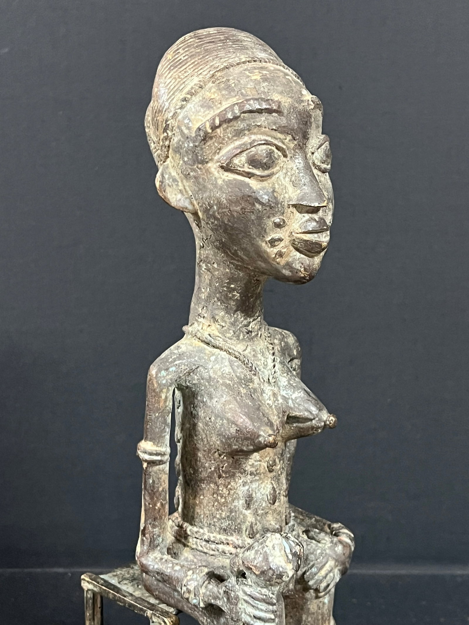 Benin Bronze Statue - 4
