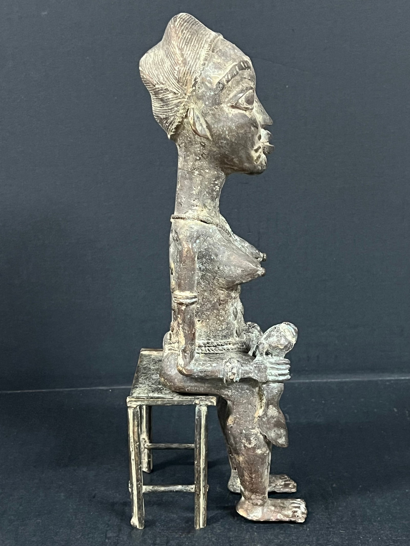 Benin Bronze Statue - 5