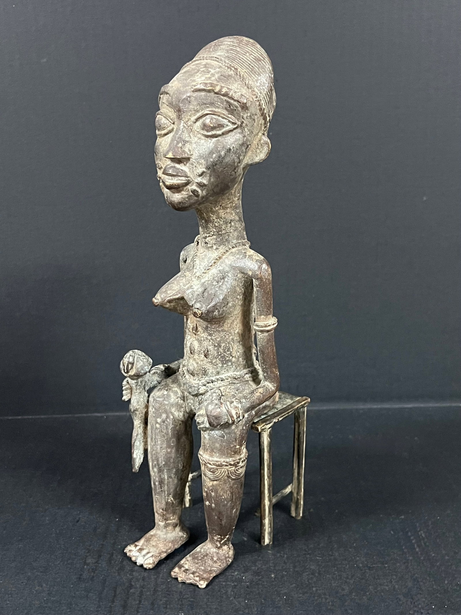 Benin Bronze Statue - 6