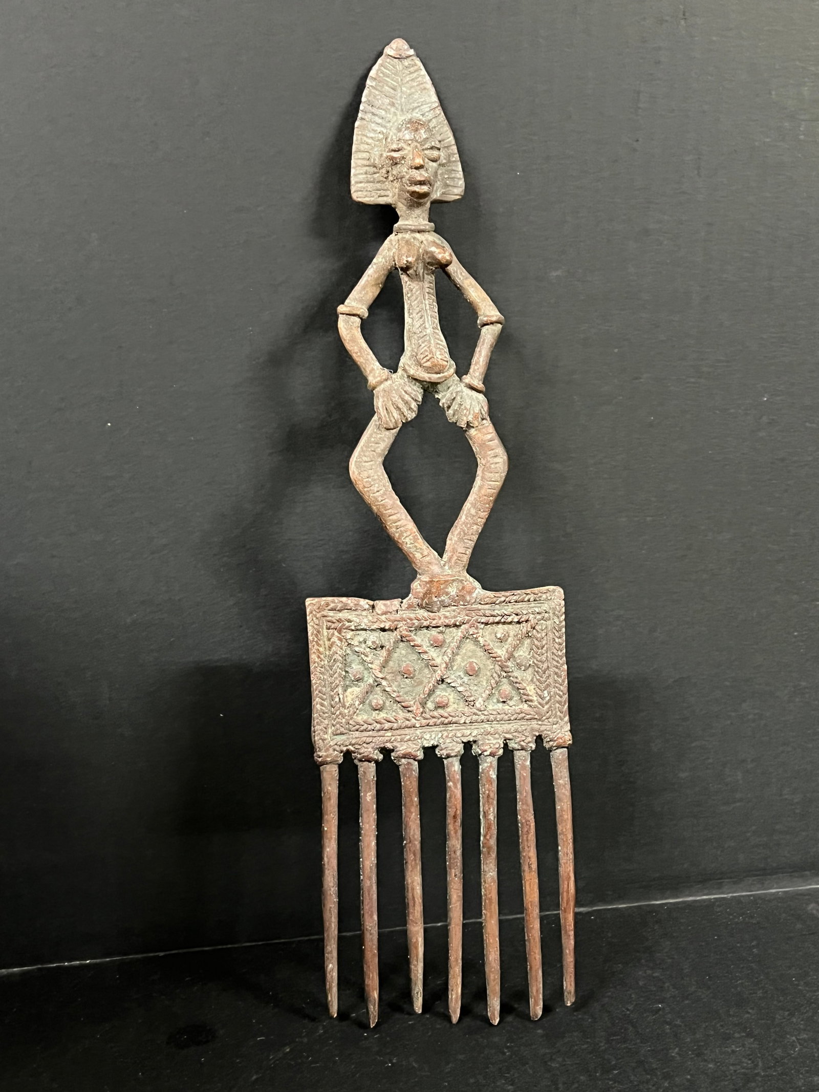 Benin Bronze Comb - 5