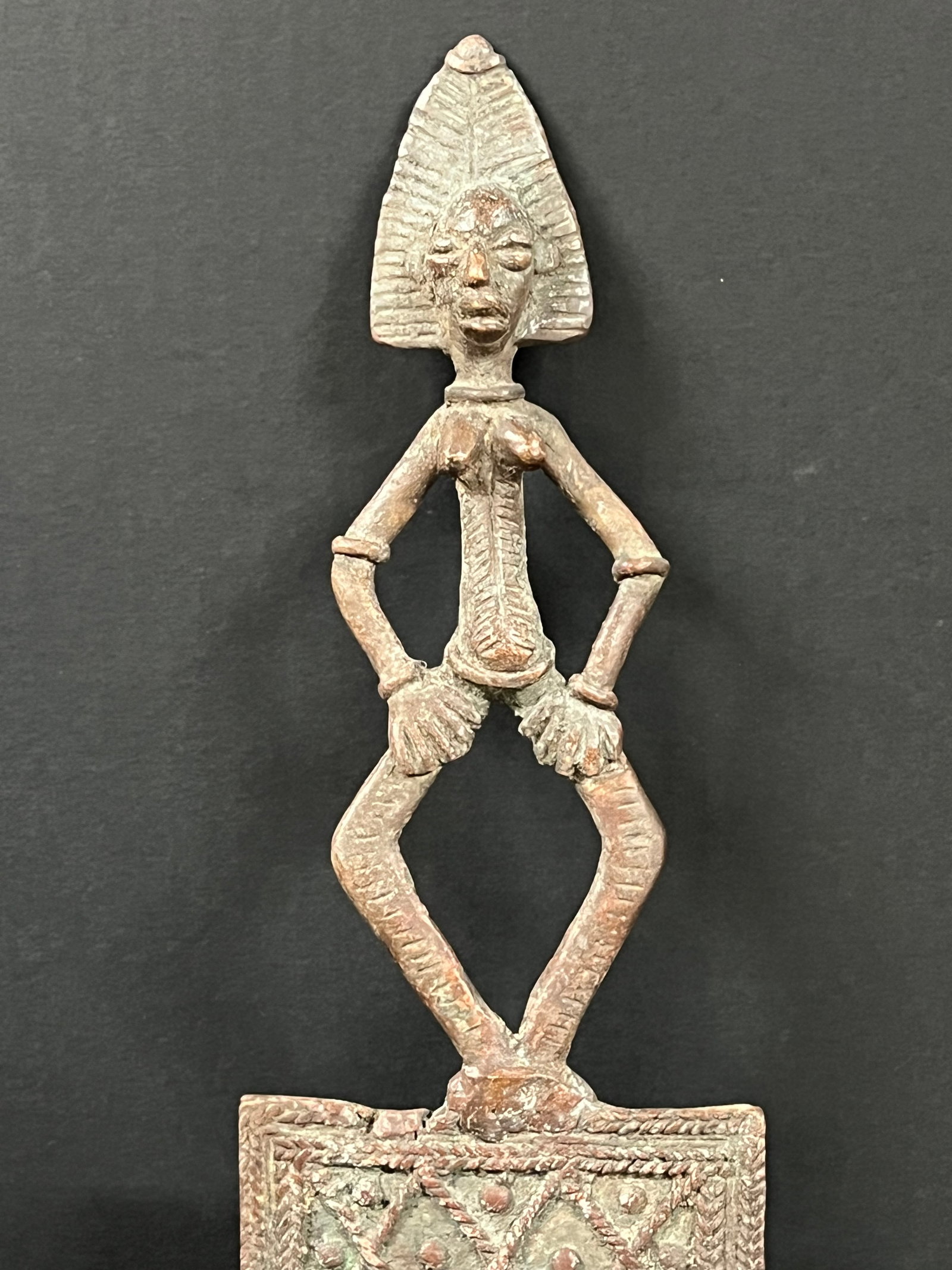 Benin Bronze Comb - 3