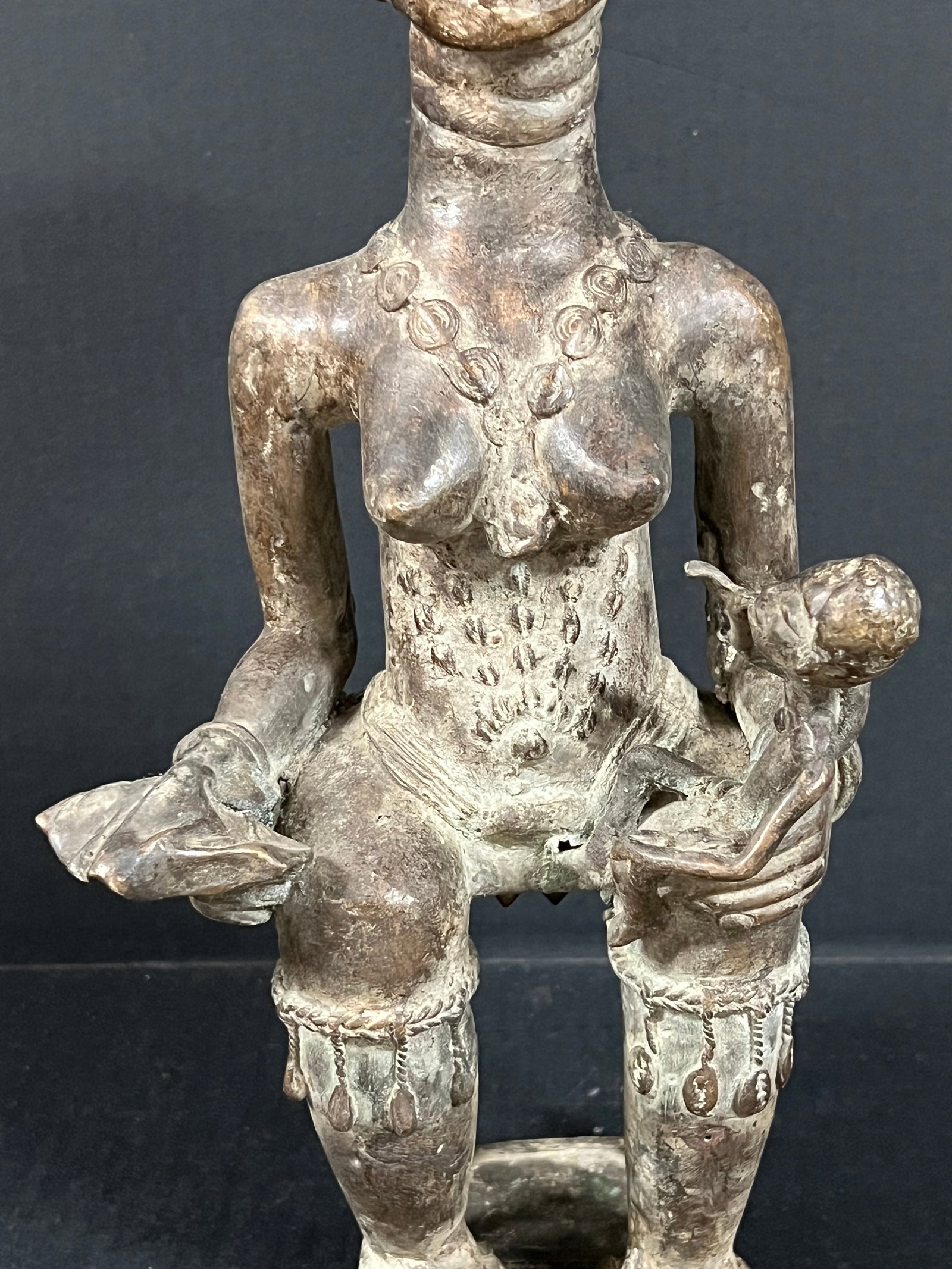 Benin Bronze Statue - 2