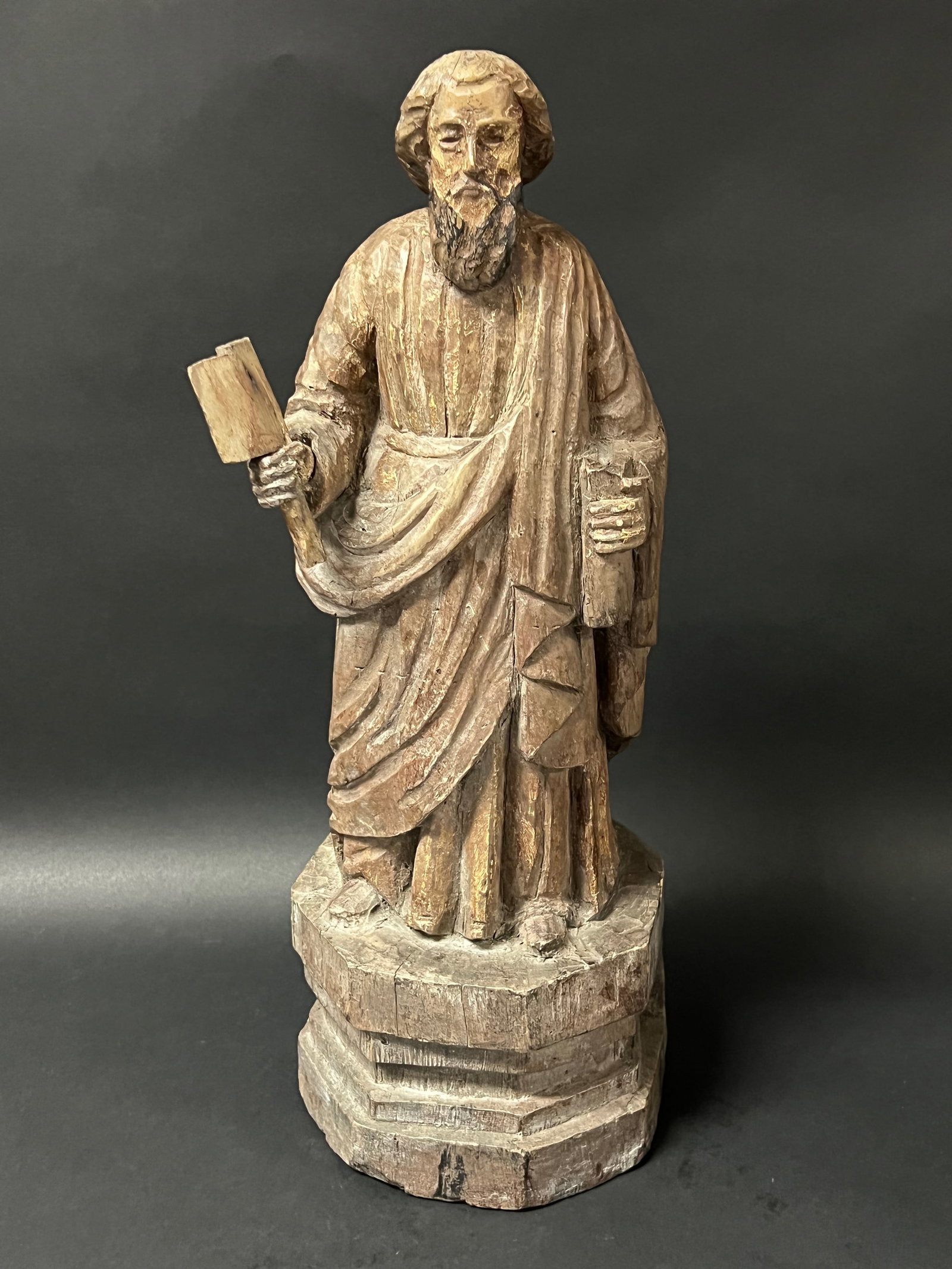 Carved Wood Saint Paul Sculpture (1 of 5)