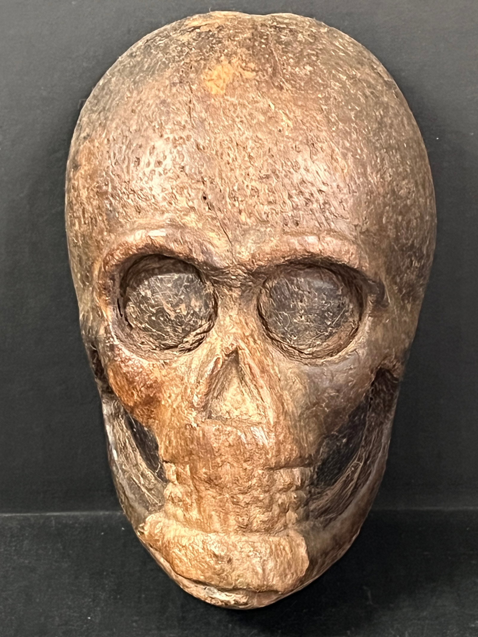 Carved Wood Skull Plaque (1 of 6)