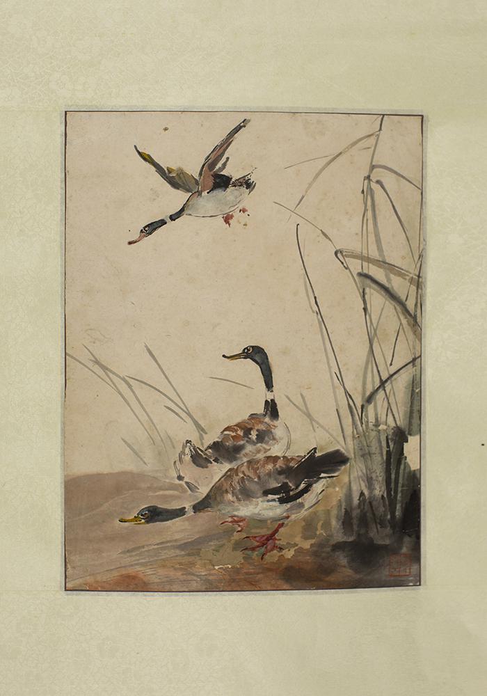 FOUR PIECES OF CHINESE PAINTINGS BY "WANG YA CHEN": H: 28cm W: 21cm