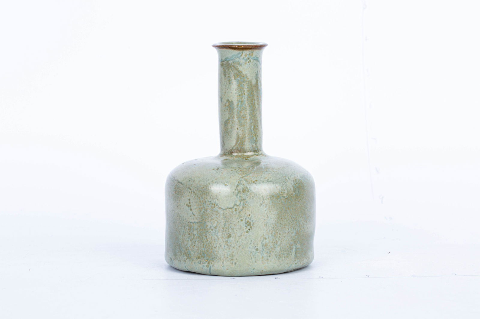 20TH CENTURY BLUE GLAZE SMALL BOTTLE (1 of 4)