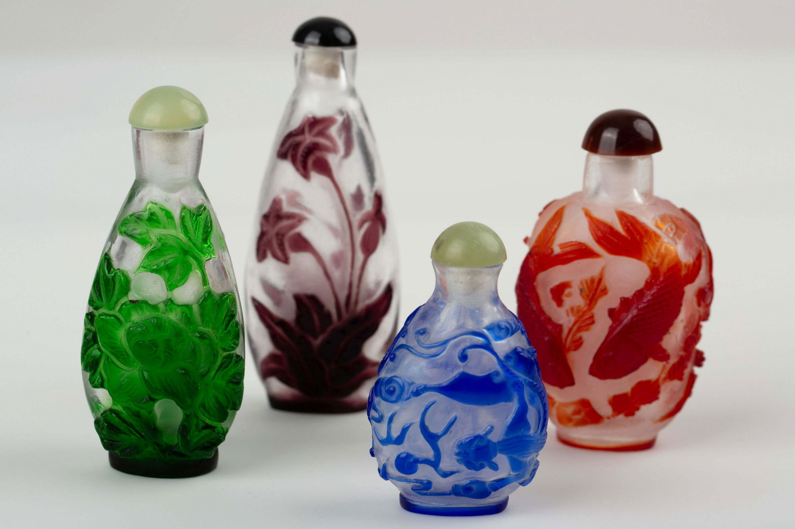 A group of glassware snuff bottles, 20th century (1 of 4)