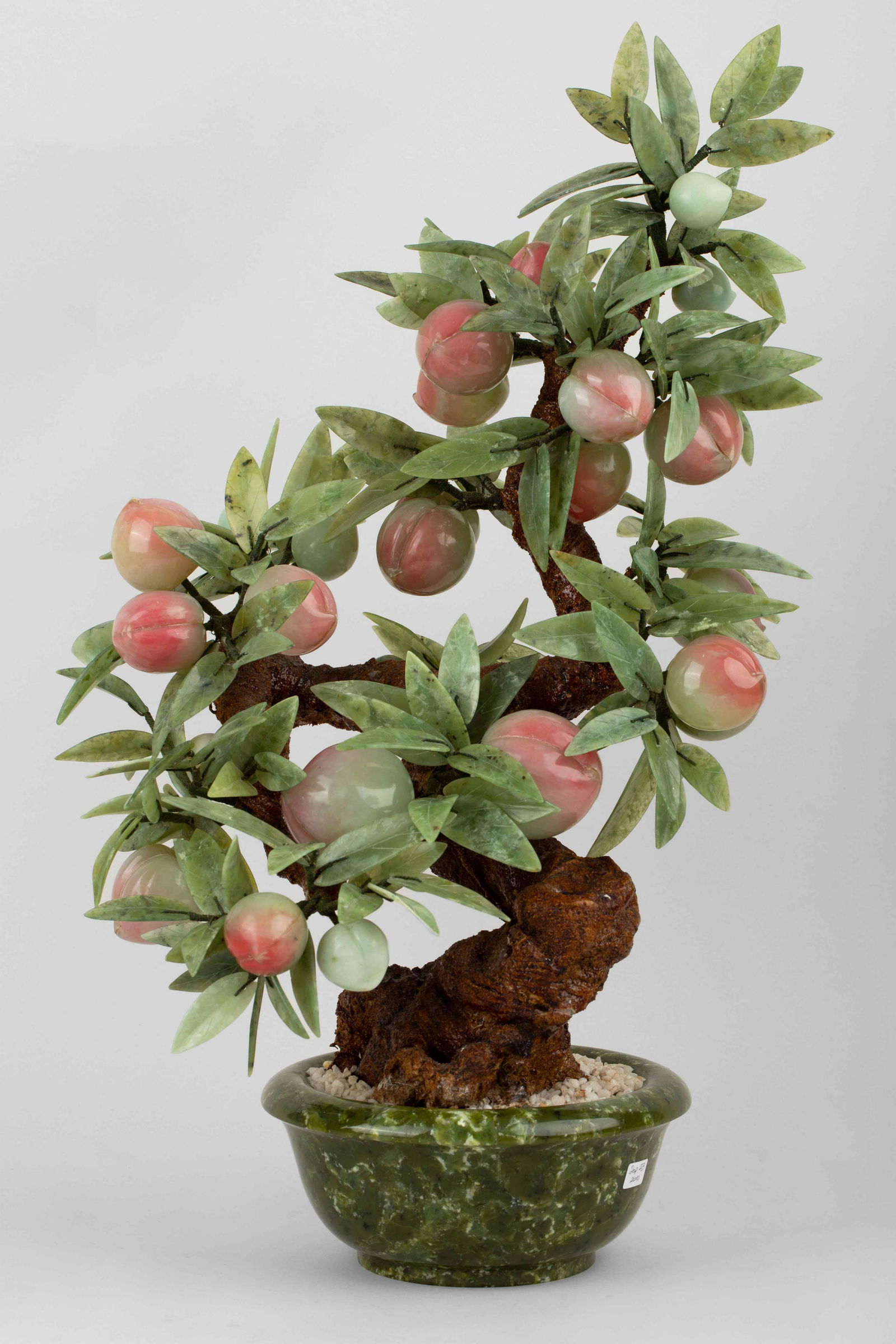 JADE FLOWERPOT 'SHOU TAO', 20TH CENTURY (1 of 4)