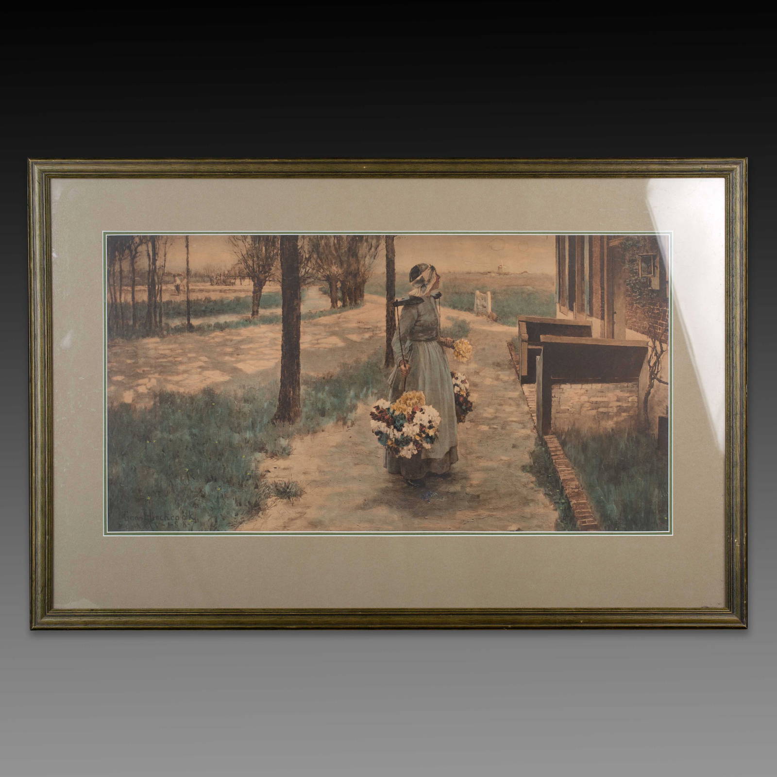 Flower Girl In Holland (1887), Painting By Hitchcock Auction