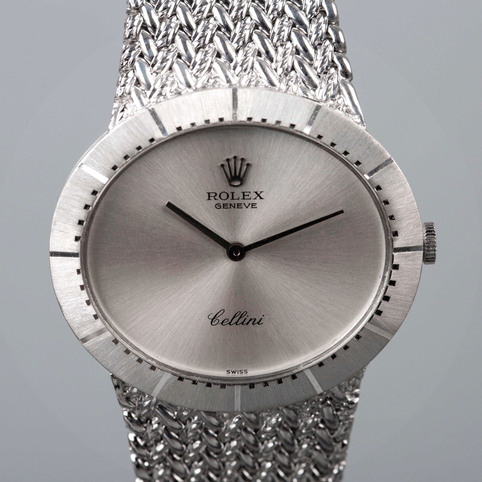 Rolex White Gold Cellini Bracelet Watch 1980s, Low Gold Strap, Mechanical Watch (1 of 4)