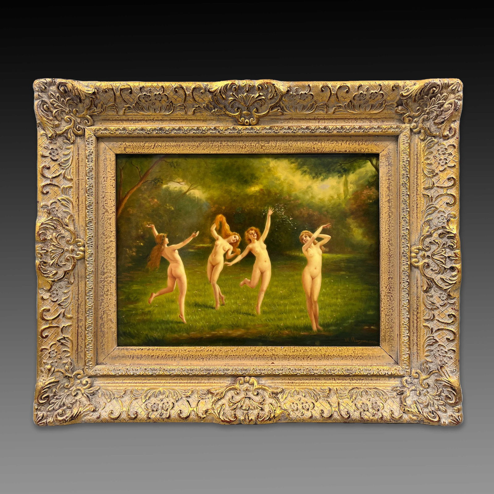 Porcelain Plate Painting of William Henry Margetson's work, 20th Century (1 of 7)