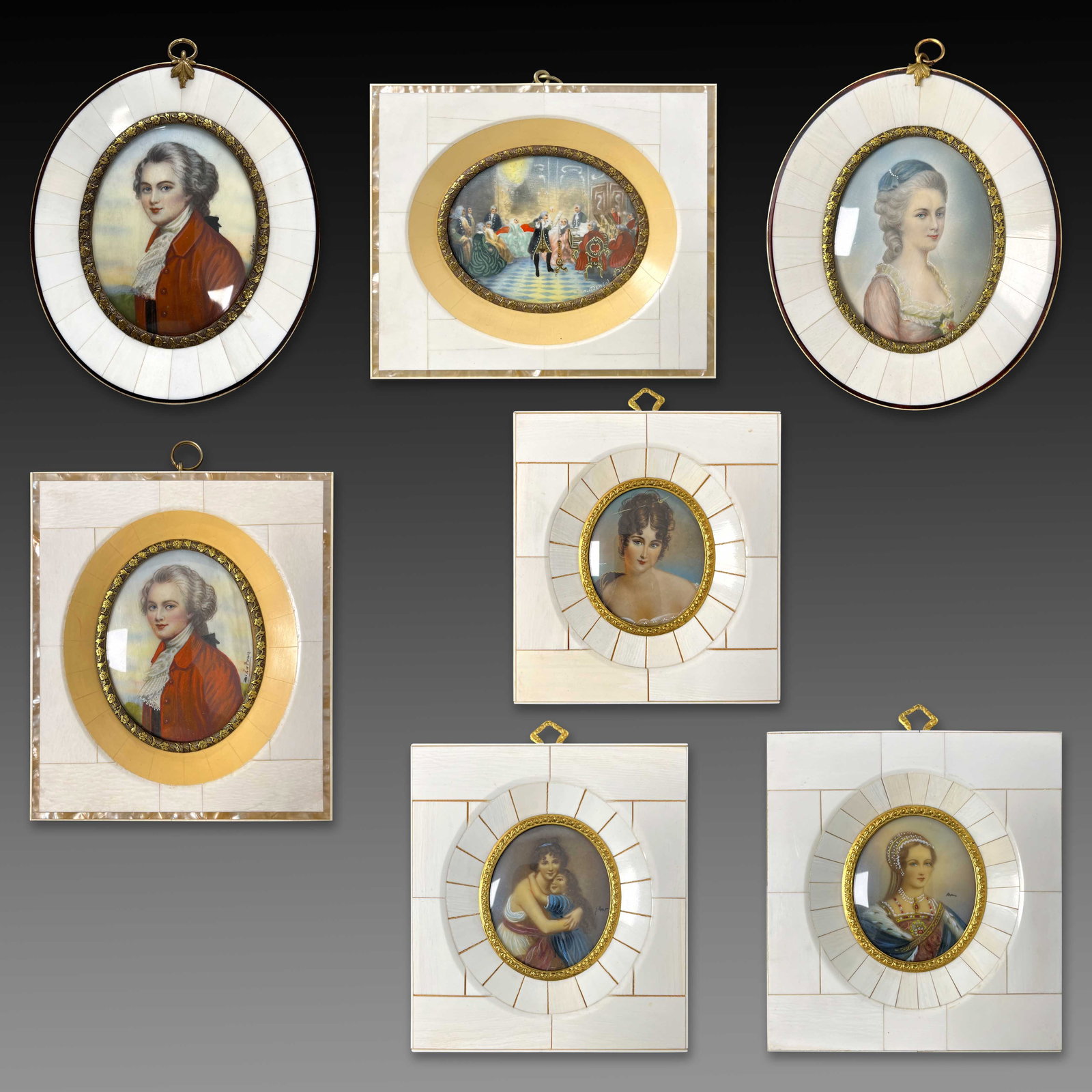 A set of  Miniature Genre painting (1 of 8)