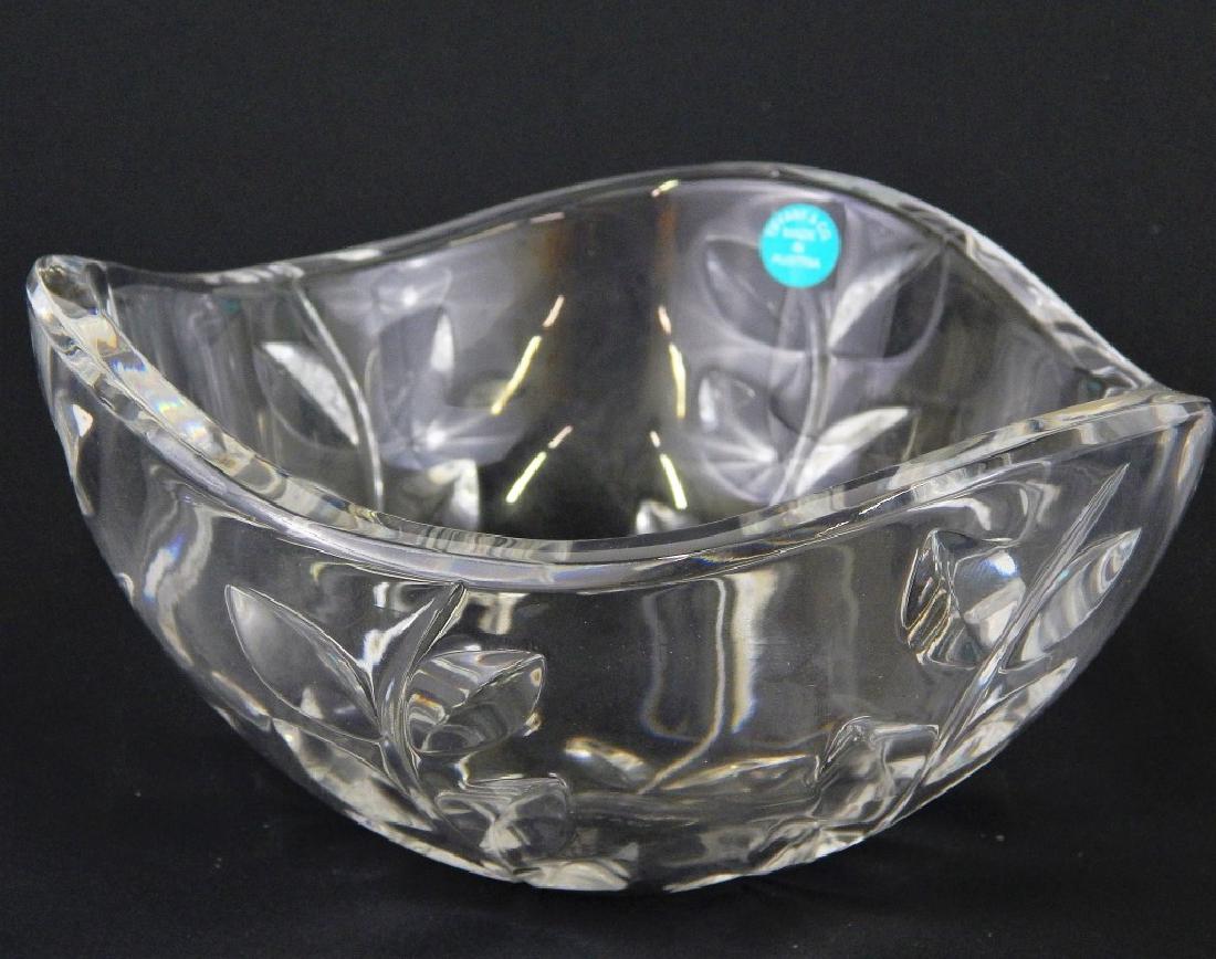 TIFFANY & CO CRYSTAL GLASS CANDY DISH