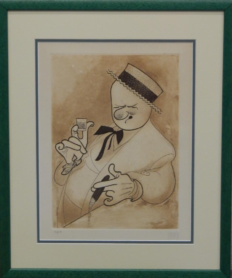 AL HIRSCHFELD "W.C. FIELDS" ETCHING (1 of 4)