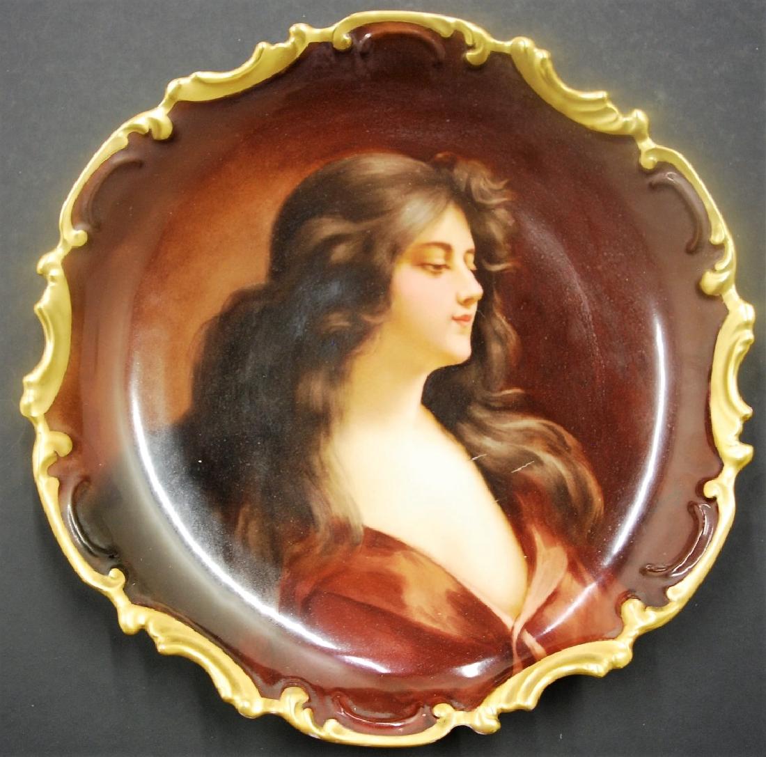 E.FURLAUD HAND PAINTED CORONET LIMOGES CHARGER (1 of 3)