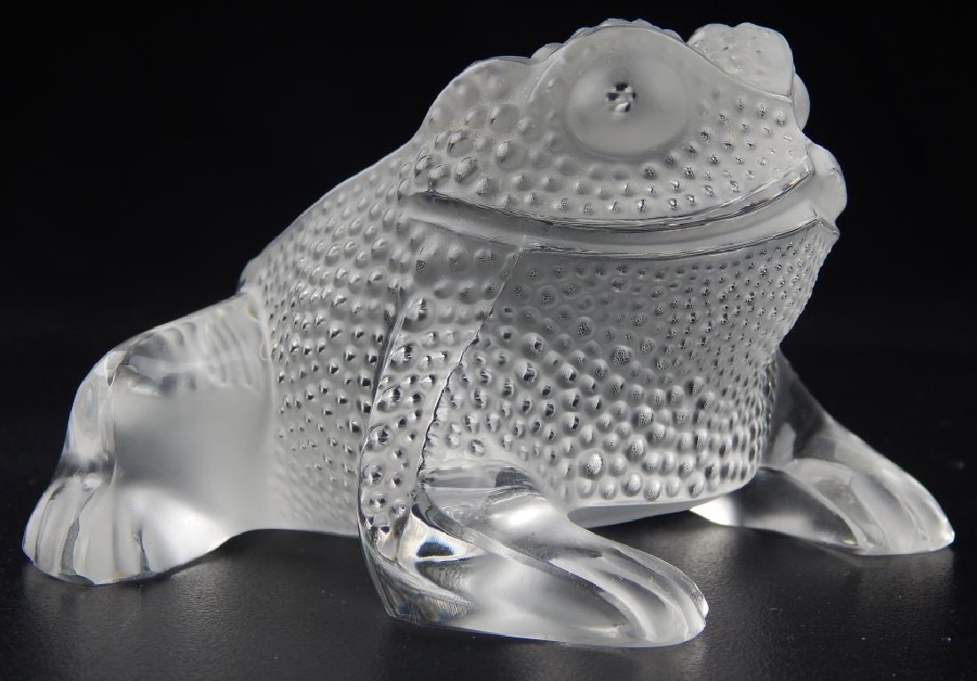 LALIQUE FRANCE CRYSTAL FROG SCULPTURE (1 of 5)