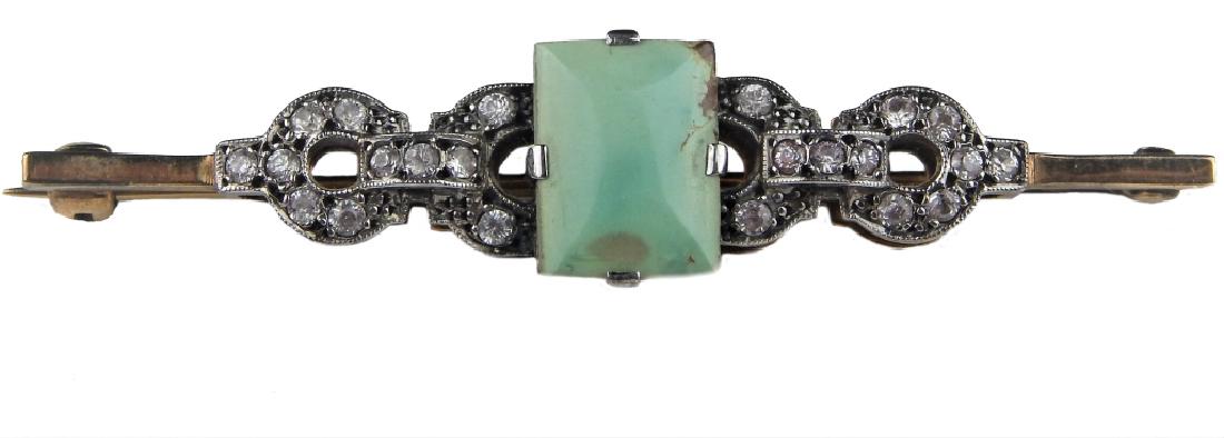 14KT GOLD AND DIAMOND ANTIQUE STICK PIN (1 of 10)