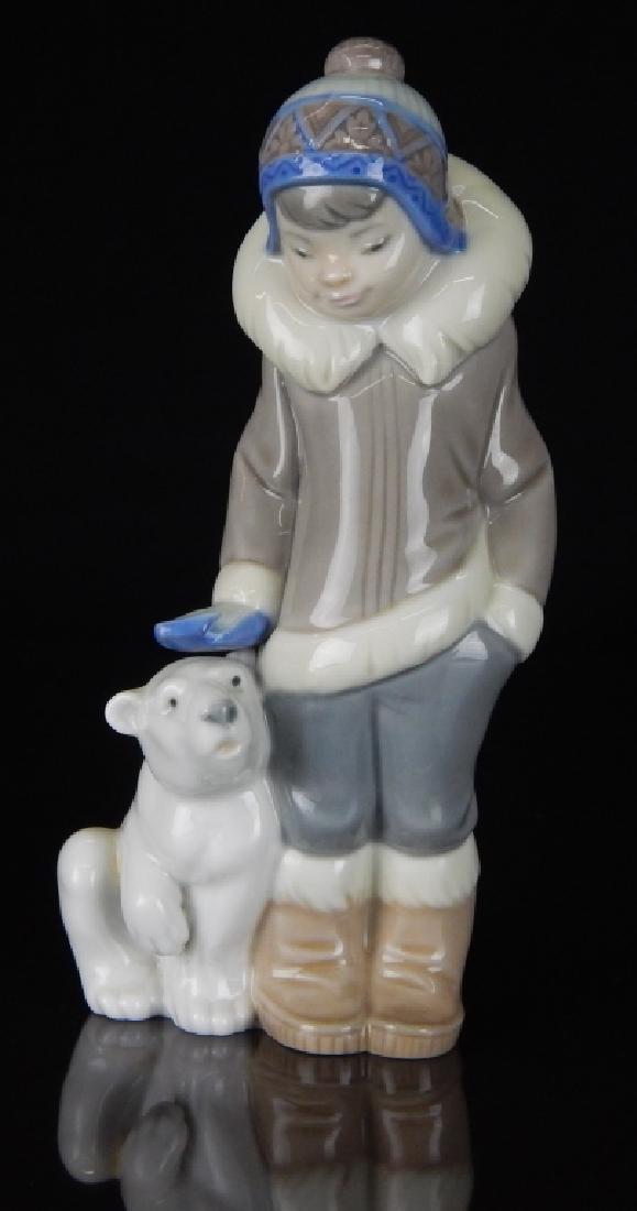 LLADRO #5238 BOY WITH POLAR BEAR FIGURE (1 of 3)