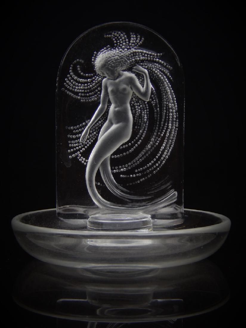 LALIQUE FRENCH "NAIADE" CRYSTAL RING DISH (1 of 5)