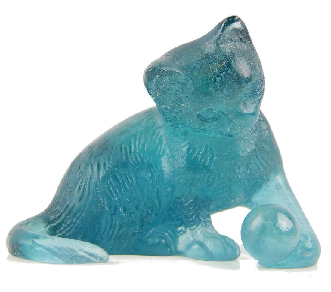 LALIQUE FRANCE CRYSTAL CAT SCULPTURE (1 of 3)