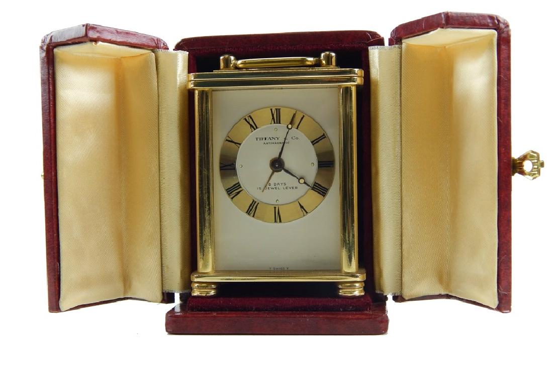 TIFFANY & CO VINTAGE BRASS CARRIAGE CLOCK