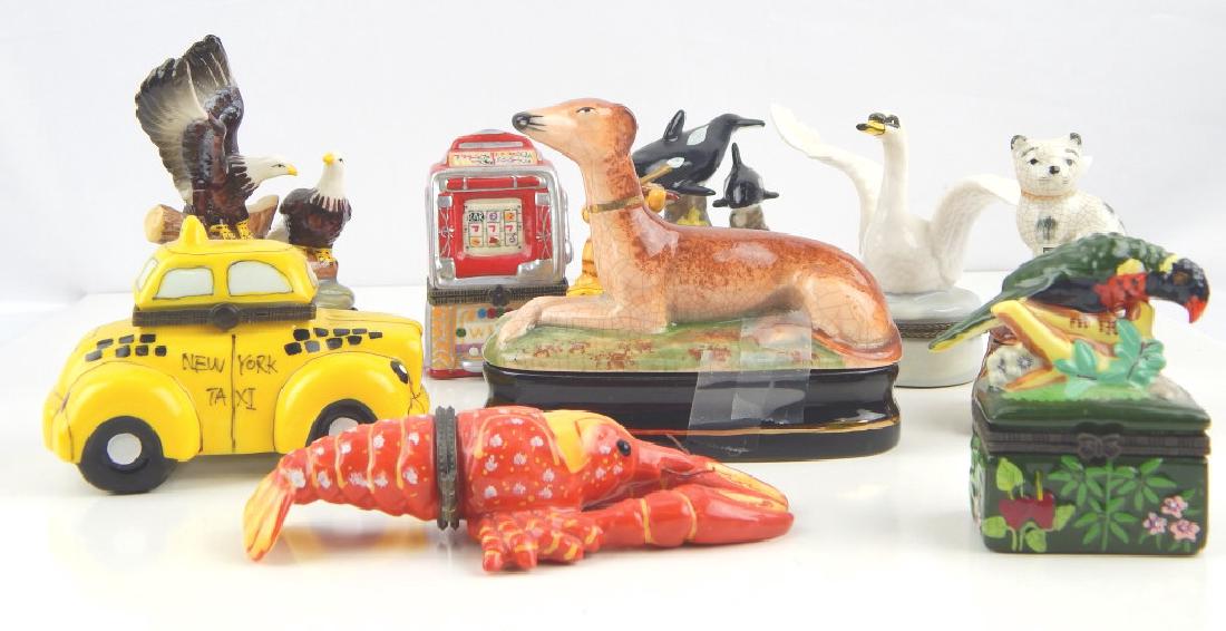 (10) VINTAGE PORCELAIN LIMOGES STYLE COMPACTS (1 of 3)