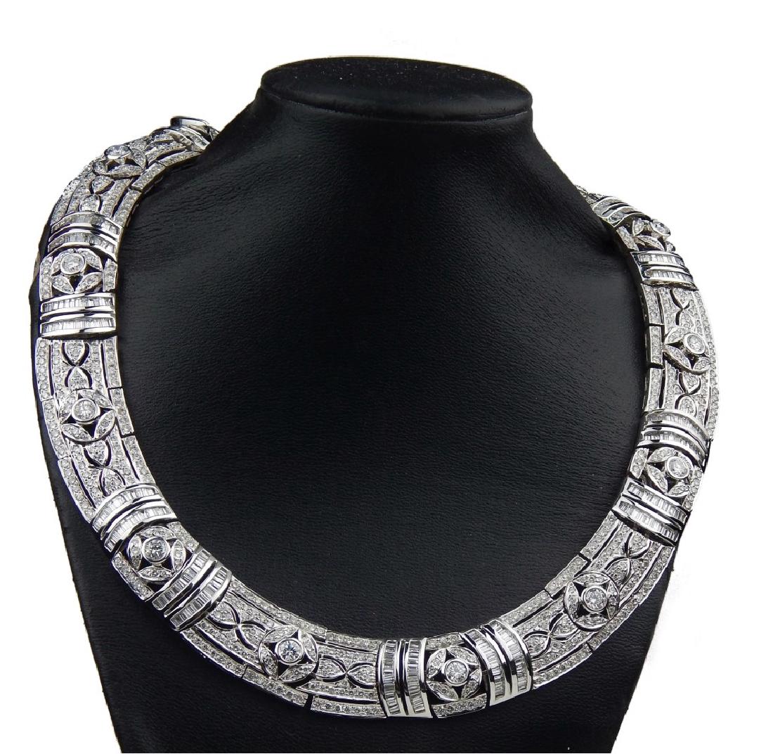 43.48CT DIAMOND 18K WHITE GOLD  CHOKER NECKLACE (1 of 7)
