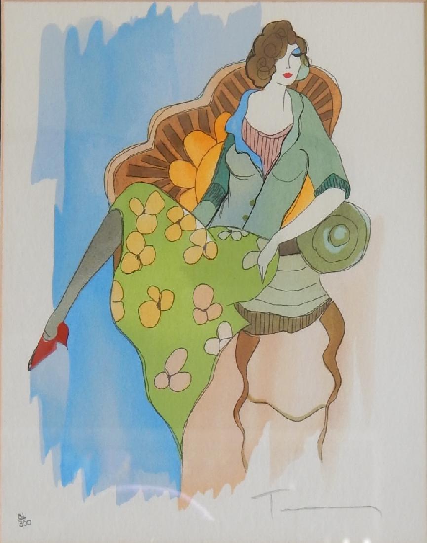 TARKAY HAND SIGNED WOMAN IN CHAIR LITHOGRAPH (1 of 4)